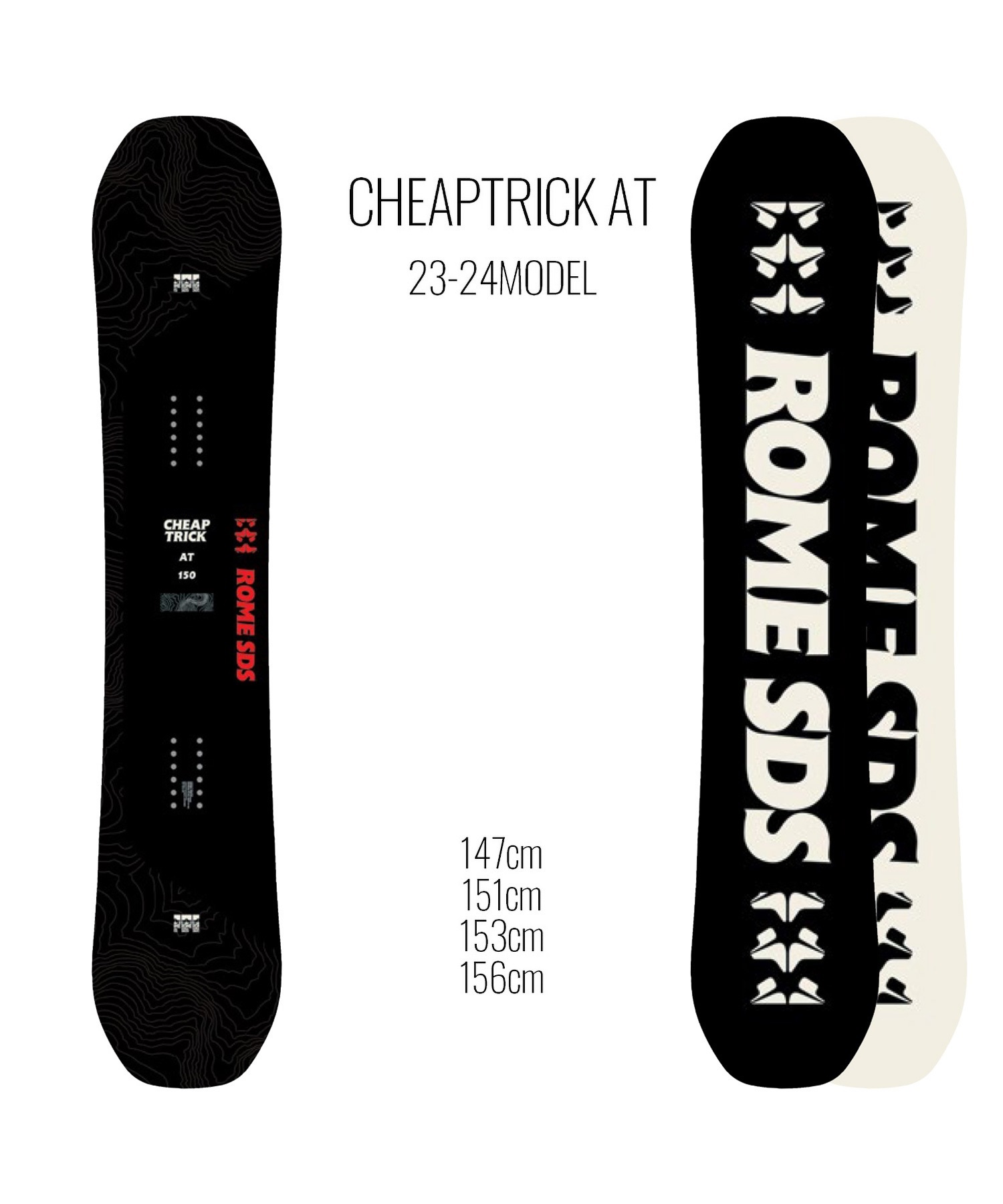 スノーボード 板 メンズ ROME SDS ローム CHEAPTRICK-AT 23-24モデル ムラサキスポーツ KK B10(CHEAPTRICKAT-147cm)