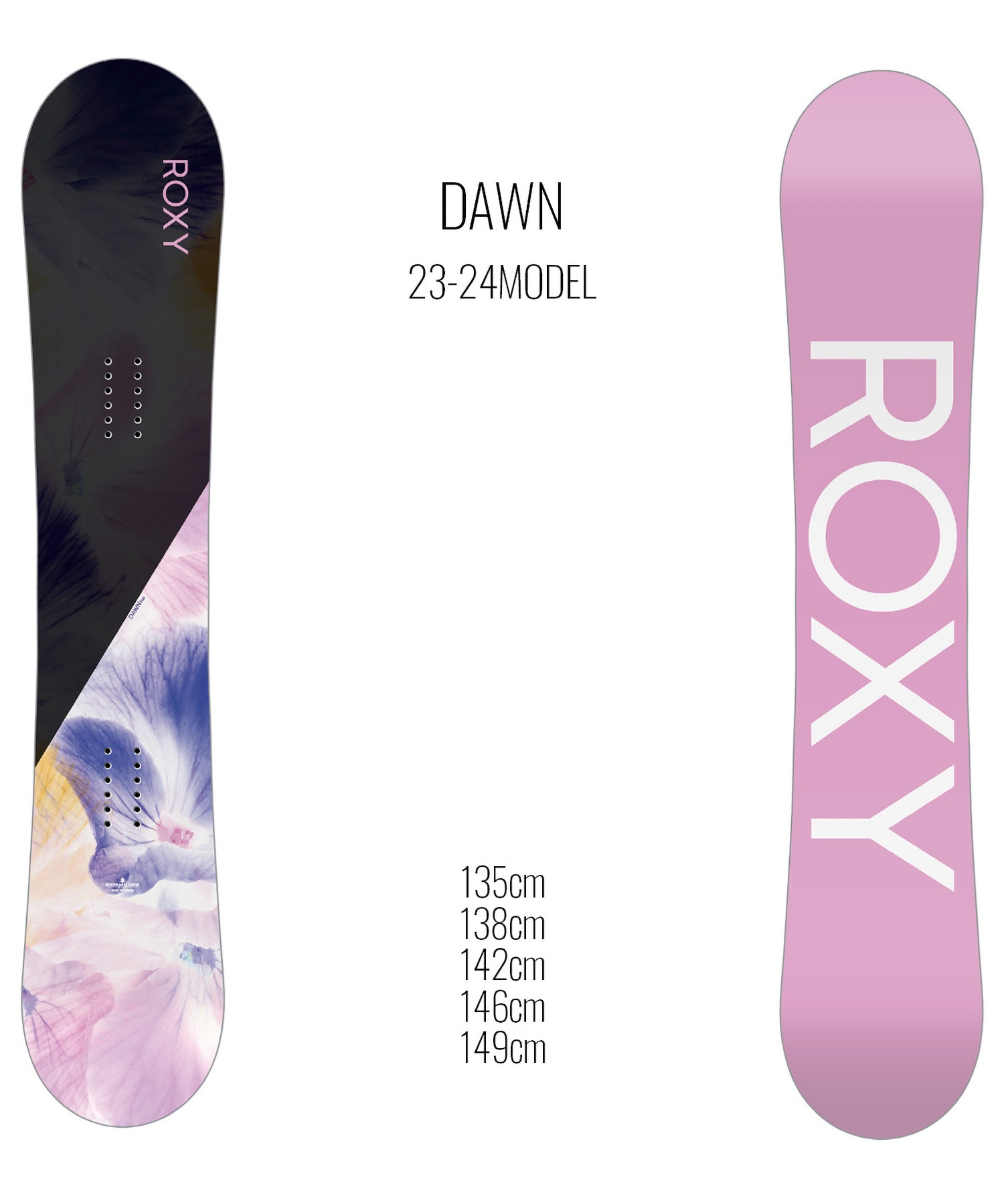 スノーボード 板 レディース ROXY ロキシー DAWN 23-24モデル ムラサキスポーツ KK B24(BLKPUR-135cm)