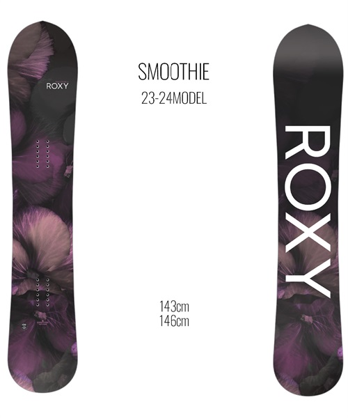 スノーボード 板 レディース ROXY ロキシー SMOOTHIE 23-24モデル ムラサキスポーツ KK B24(BLKPUR-143cm)