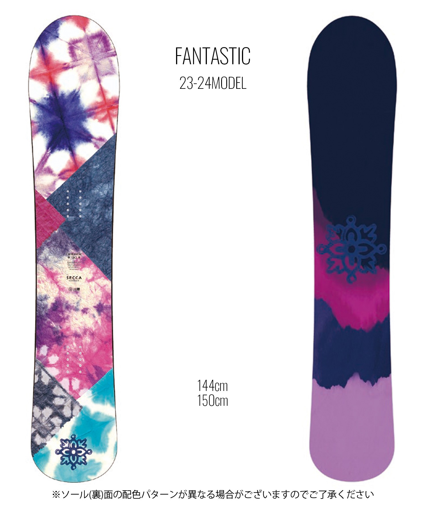 スノーボード 板 レディース SECCA セッカ パウダーボード FANTASTIC 23-24モデル ムラサキスポーツ KK J6(ONECOLOR-144cm)