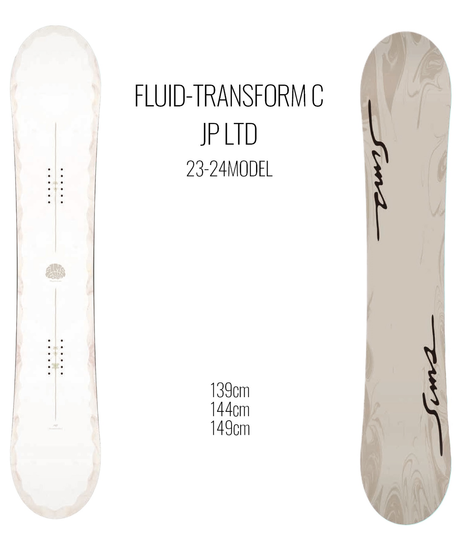 スノーボード 板 レディース SIMS シムス FLUID-TRANSFORM C JP