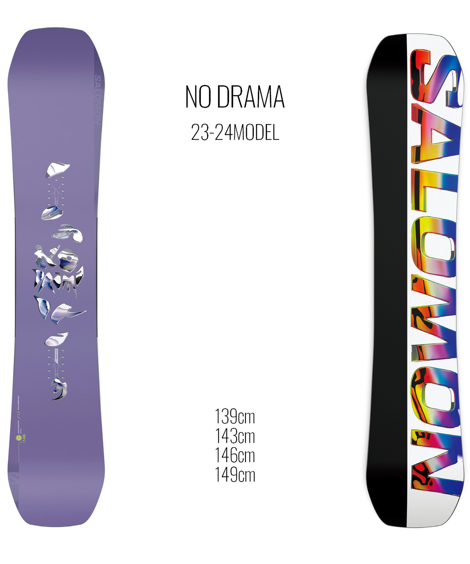 スノーボード 板 レディース SALOMON サロモン NO DRAMA 23-24モデル ムラサキスポーツ KK C2(NODRAMA-139cm)