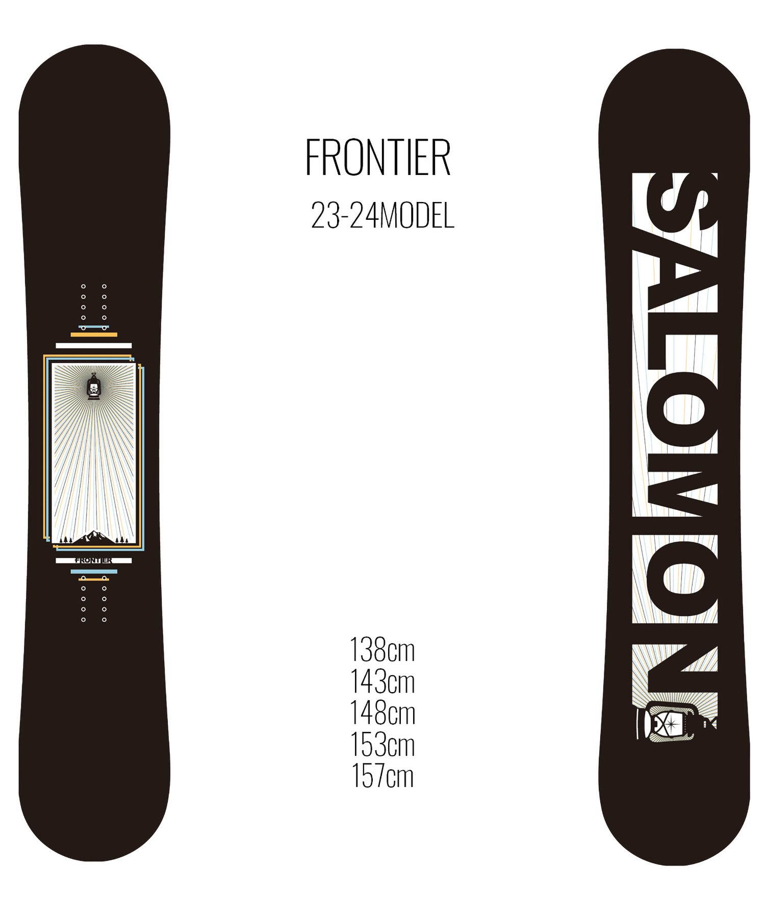 【美品　スノーボード板】サロモン　FRONTIER　スノボ板　153cm