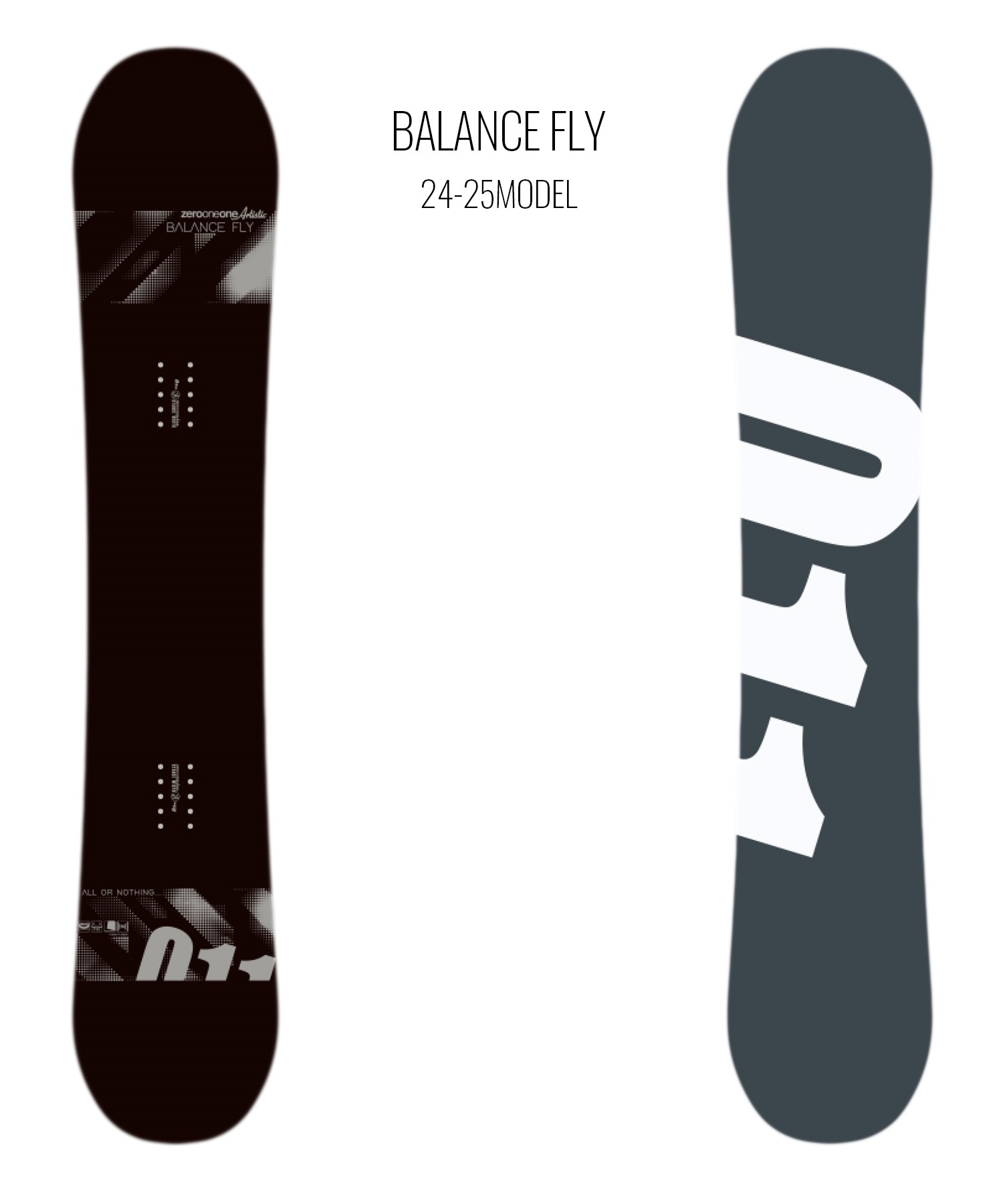 【早期購入】011artistic ゼロワン スノーボード 板 メンズ 国産 グラトリ BALANCE FLY ムラサキスポーツ 24-25モデル LL B15(black-148cm)