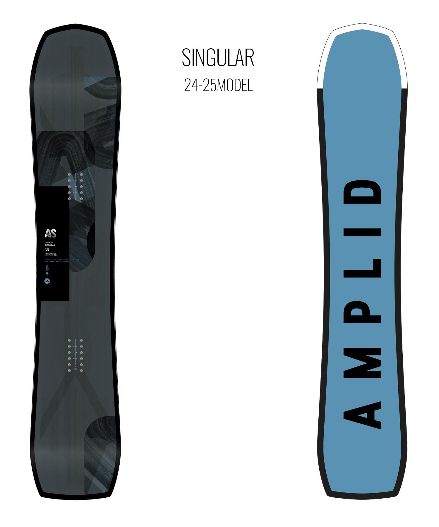 【早期購入】AMPLID アンプリッド スノーボード 板 メンズ SINGULAR ムラサキスポーツ 24-25モデル LL B8(ONECOLOR-144cm)