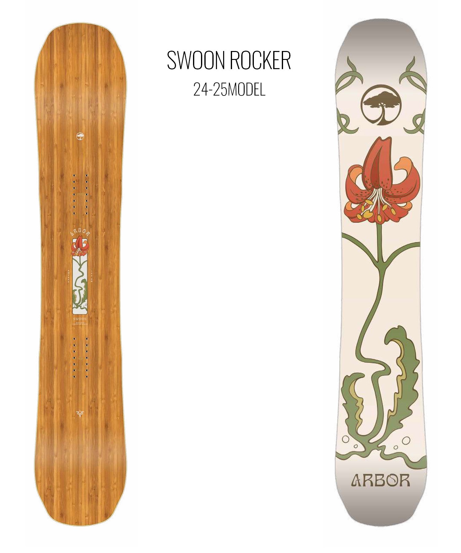 【早期購入】ARBOR アーバー スノーボード 板 レディース SWOON ROCKER ムラサキスポーツ 24-25モデル LL B8(ONECOLOR-140cm)