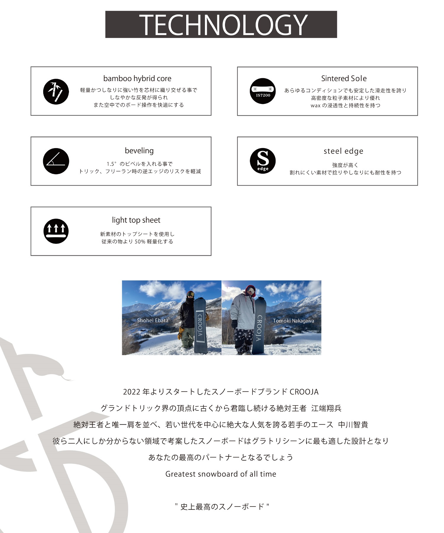 CROOJA クロージャ スノーボード 板 レディース グラトリ HONET