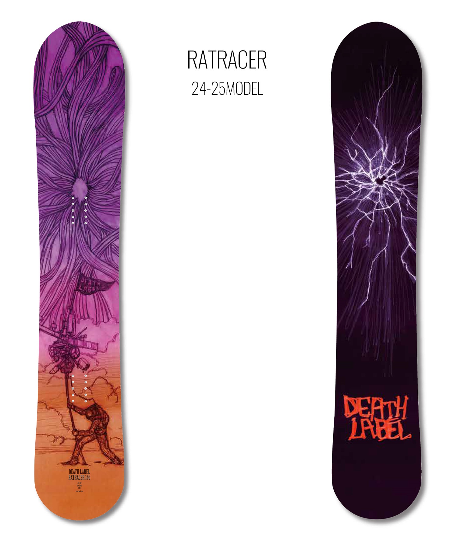 【早期購入】DEATHLABEL デスレーベル スノーボード 板 レディース RATRACER ムラサキスポーツ 24-25モデル LL B8(ONECOLOR-146cm)