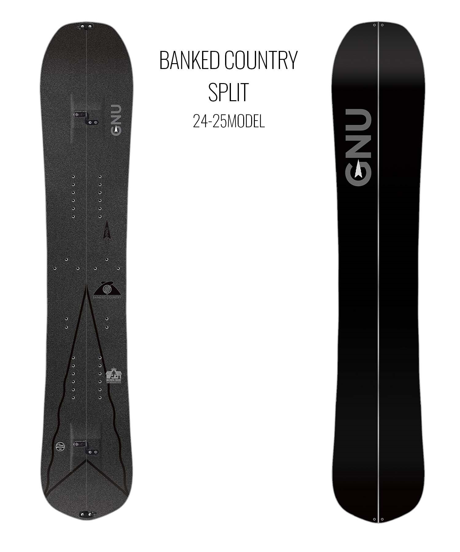 【早期購入】GNU グヌー スノーボード 板 メンズ スプリットボード BANKED COUNTRY SPLIT ムラサキスポーツ 24-25モデル LL A26(BK-155cm)