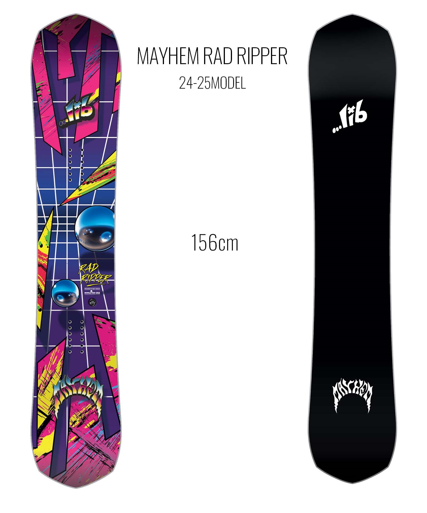 【早期購入】LIBTECH リブテック スノーボード 板 メンズ メイヘム MAYHEM RAD RIPPER ムラサキスポーツ 24-25モデル LL A26(BK-153cm)