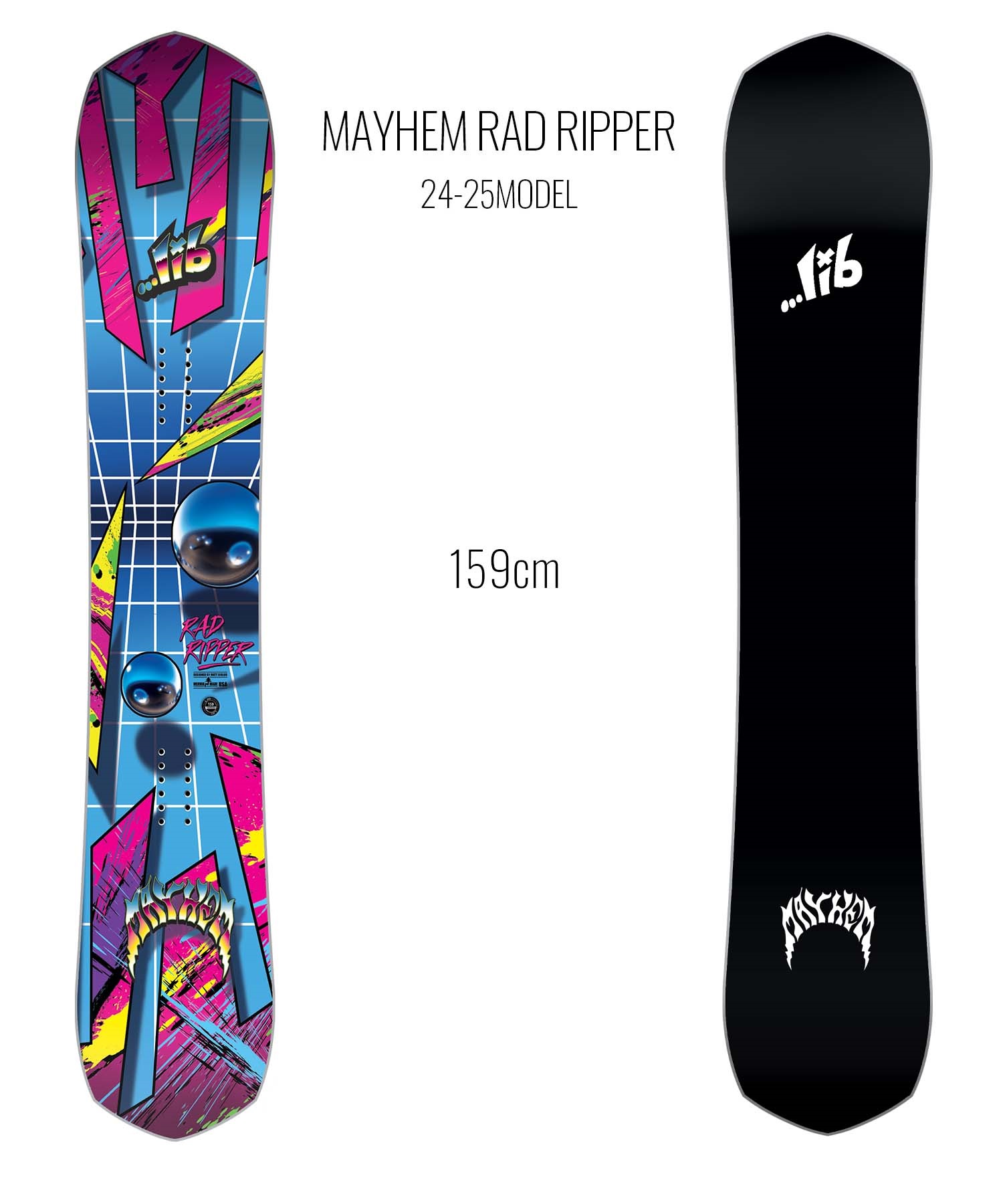 【早期購入】LIBTECH リブテック スノーボード 板 メンズ メイヘム MAYHEM RAD RIPPER ムラサキスポーツ 24-25モデル LL A26(BK-153cm)