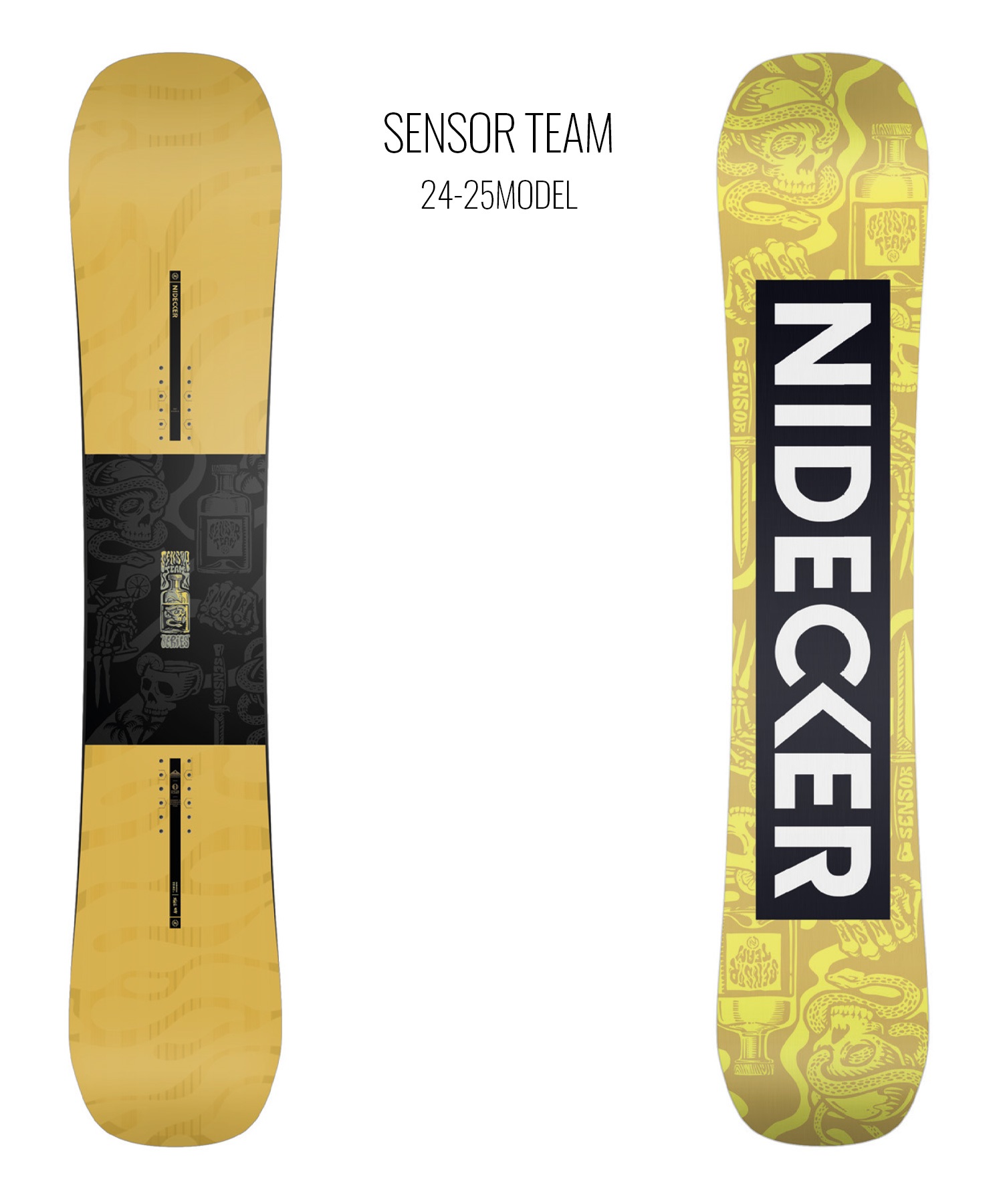 【早期購入】NIDECKER ナイデッカー スノーボード 板 メンズ SENSOR TEAM ムラサキスポーツ 24-25モデル LL E2(ONECOLOR-147cm)