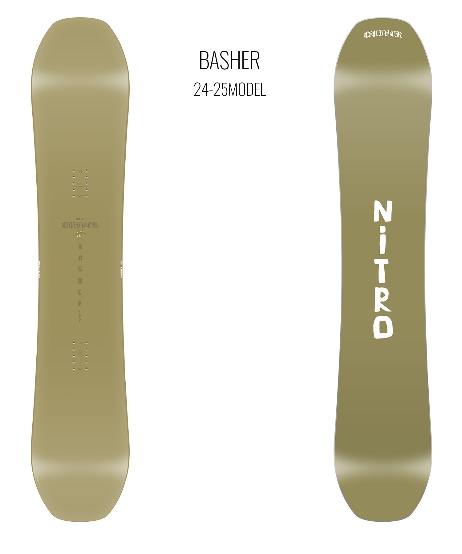シーズン前値下げ　24-25 NITRO BASHER スノーボード 158w NITRO ナイトロ スノーボード 板 メンズ Quiver BASHER ムラサキ