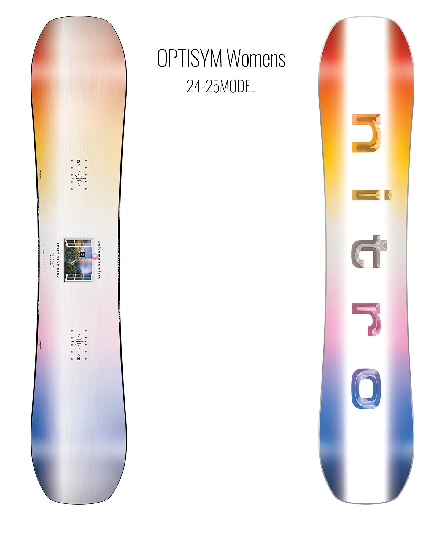 【早期購入】NITRO ナイトロ スノーボード 板 レディース OPTISYM Womens ムラサキスポーツ 24-25モデル LL A26(ONECOLOR-138cm)