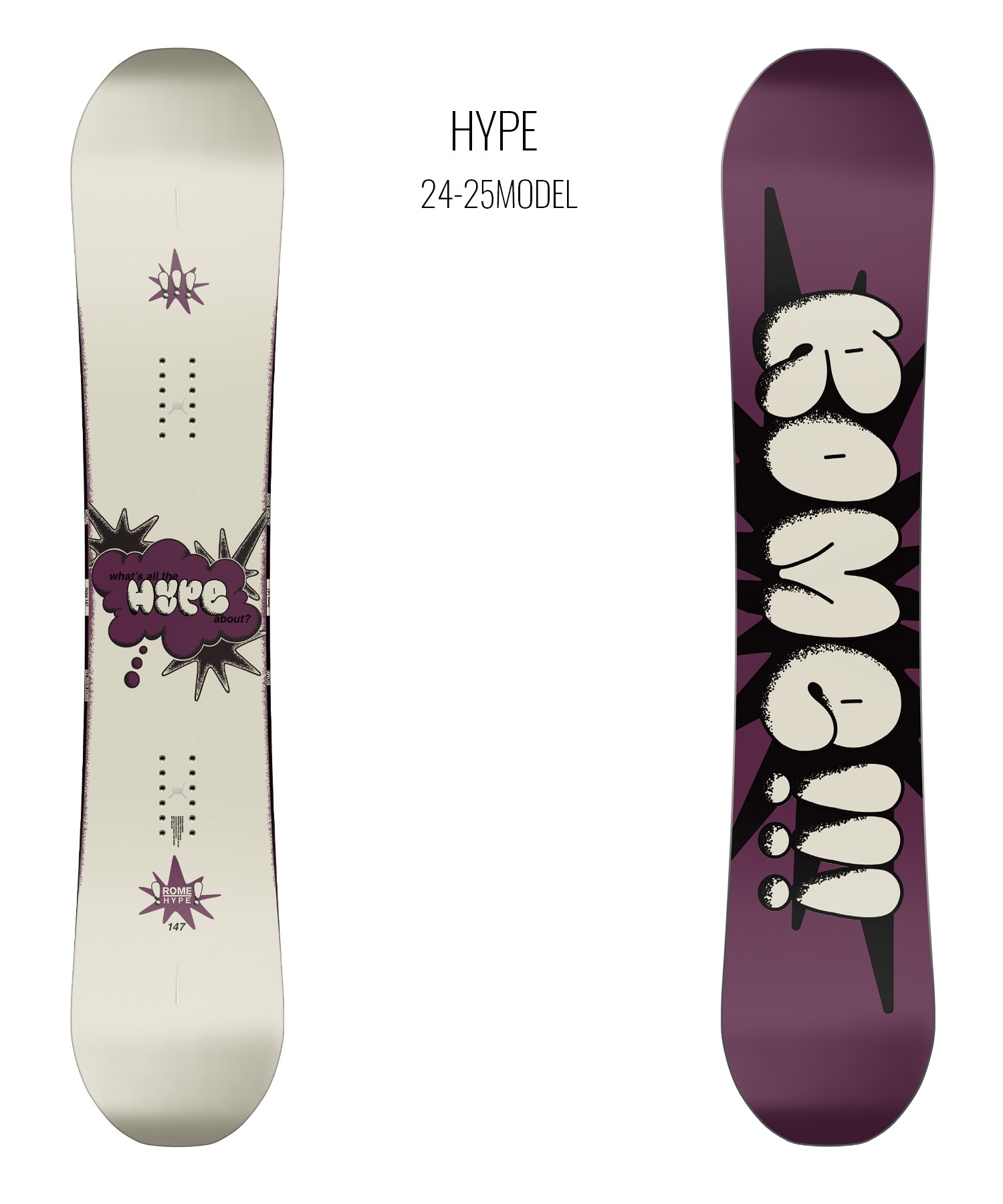【早期購入】ROME ローム スノーボード 板 レディース HYPE ムラサキスポーツ 24-25モデル LL B8(ONECOLOR-139cm)
