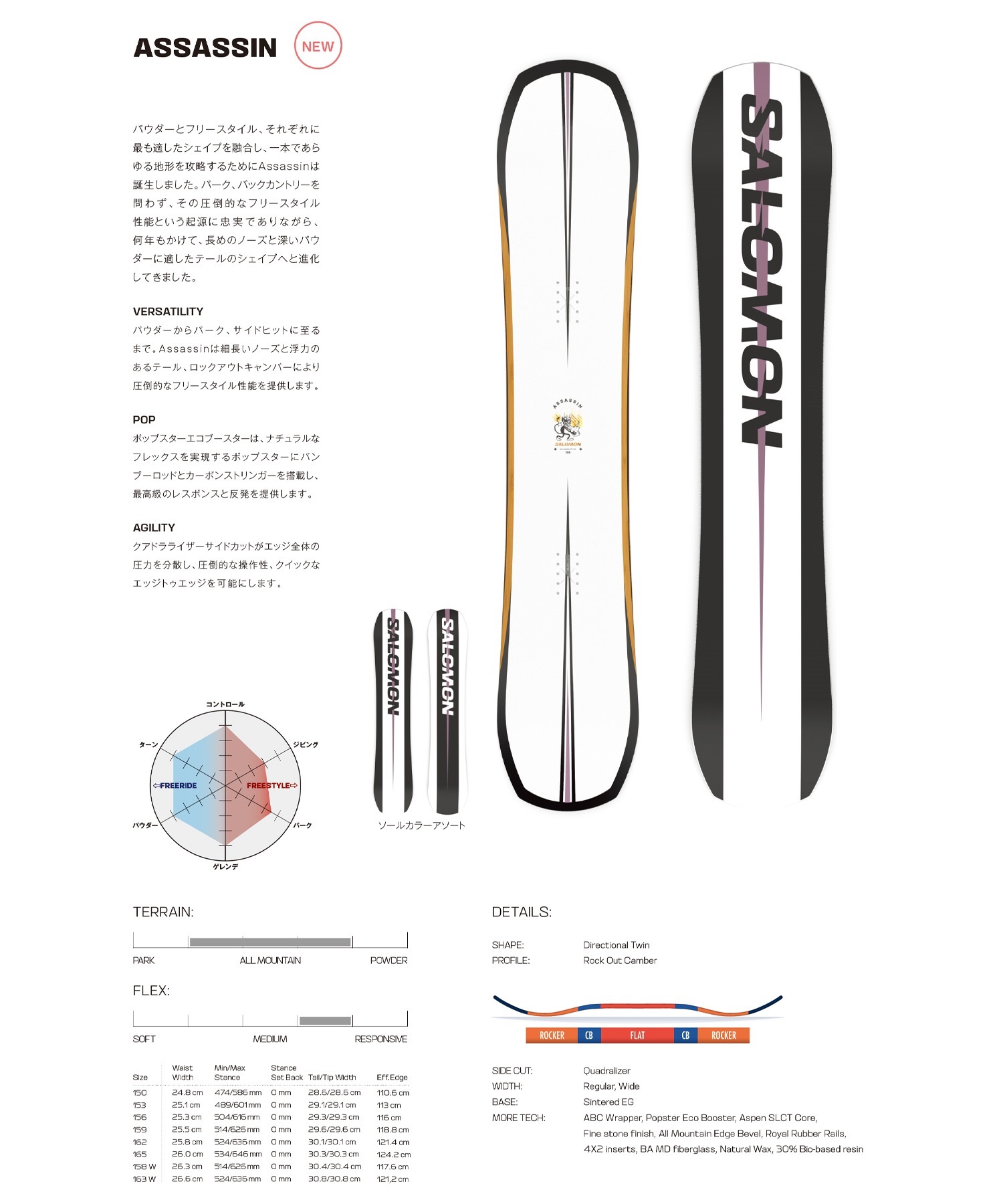 【早期購入】SALOMON サロモン スノーボード 板 メンズ ASSASSIN ムラサキスポーツ 24-25モデル LL A19(ONECOLOR-150cm)