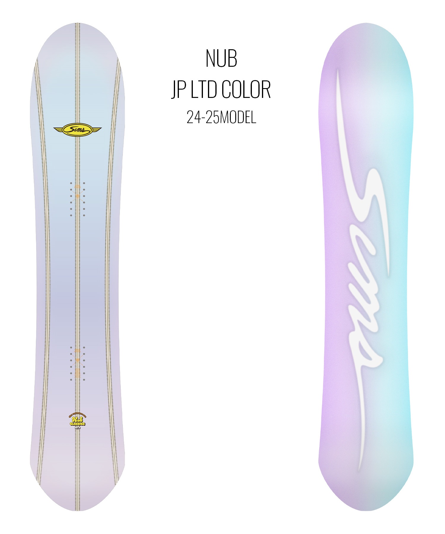 【早期購入】SIMS シムス スノーボード 板 メンズ 日本限定カラー NUB-JP LTD COLOR ムラサキスポーツ 24-25モデル LL B1(BL-145.5cm)