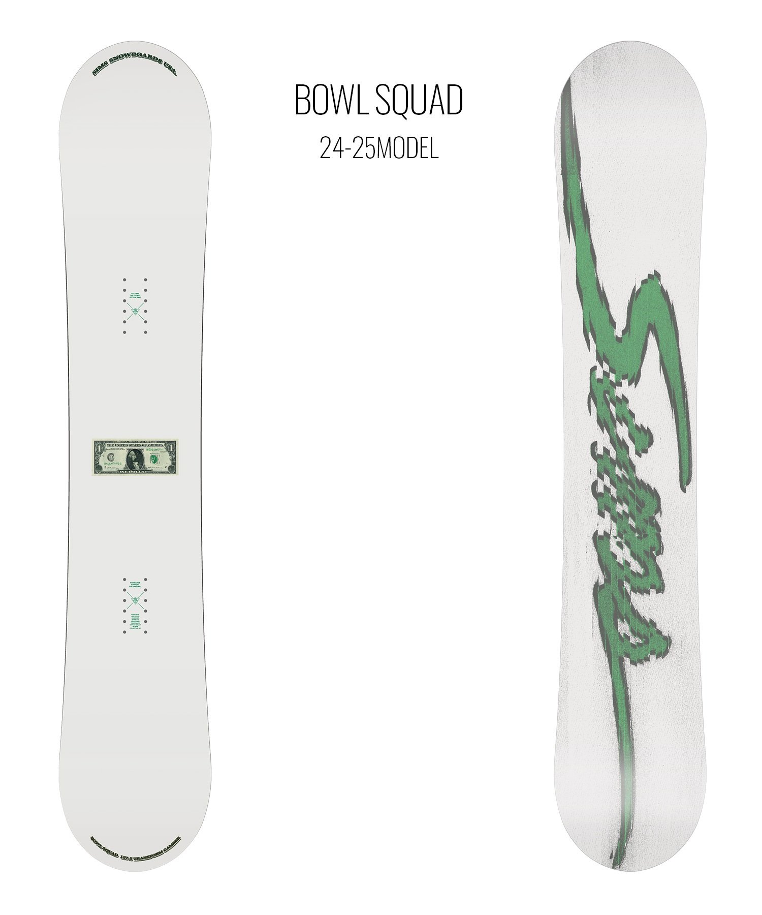 【早期購入】SIMS シムス スノーボード 板 メンズ BOWL SQUAD ムラサキスポーツ 24-25モデル LL B1(WHT-149cm)