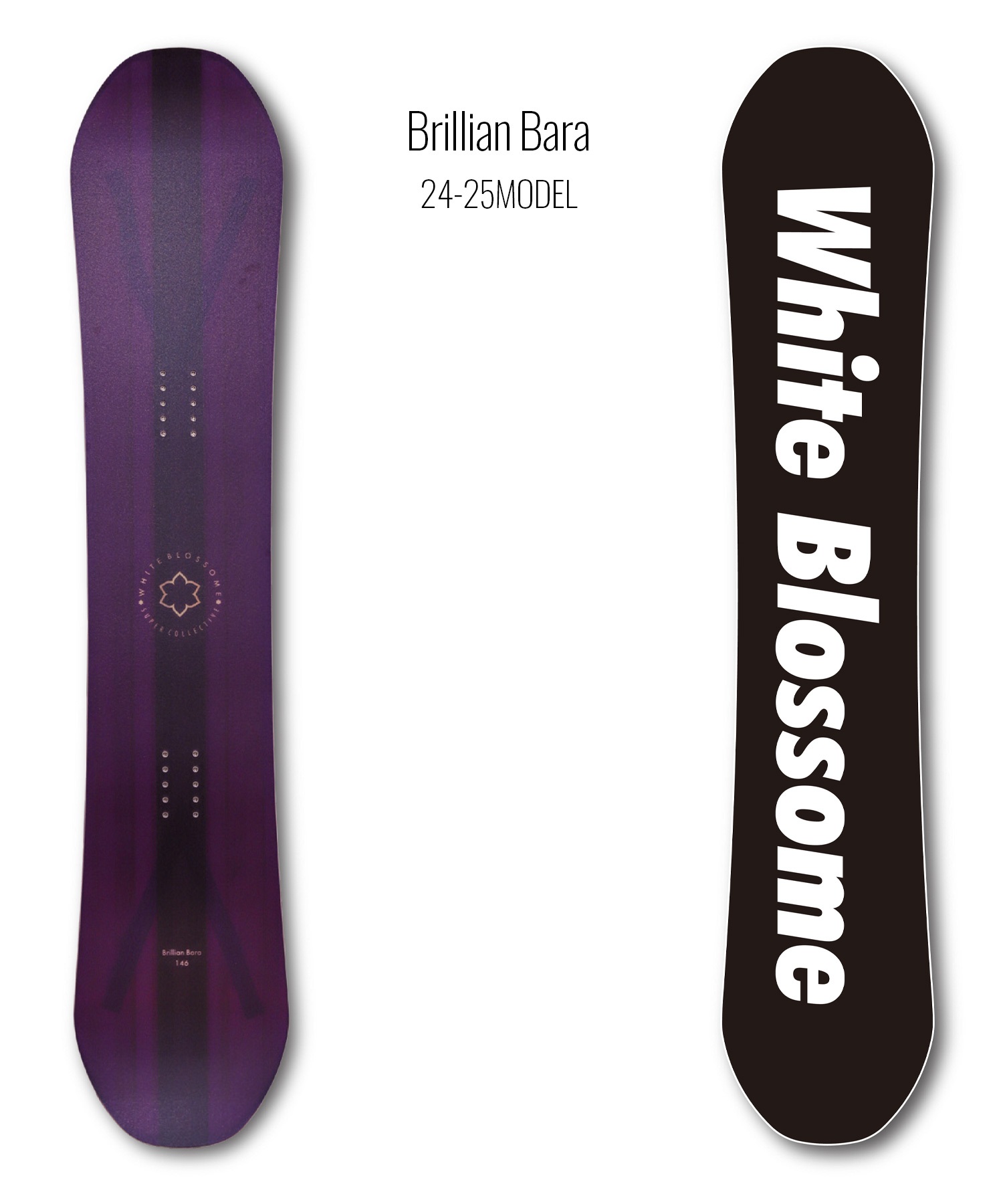 【早期購入】WHITEBLOSSOME ホワイトブロッサム スノーボード 板 メンズ Brillian Bara ムラサキスポーツ 24-25モデル LL B15(ONECOLOR-143cm)
