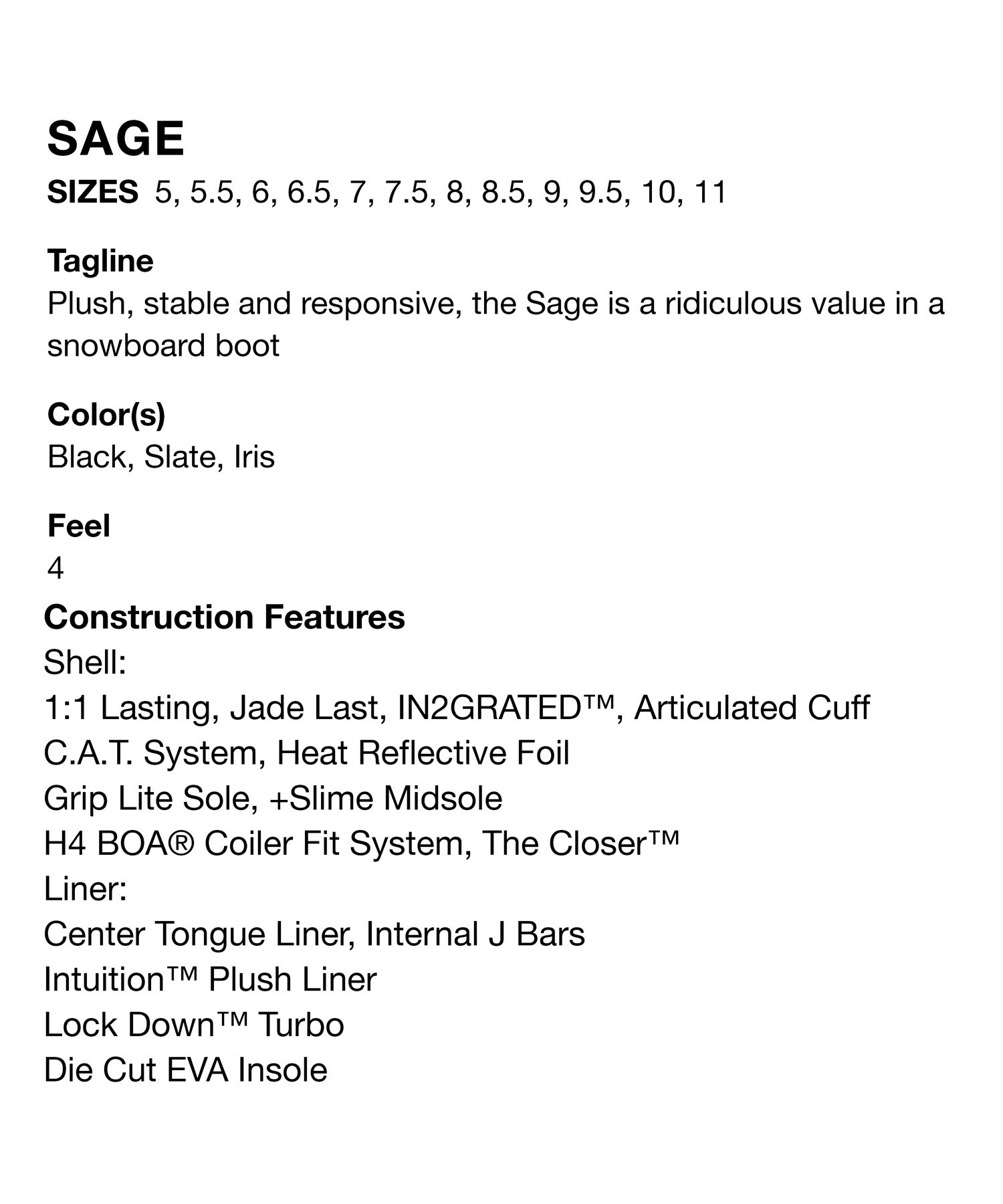 スノーボード ブーツ レディース RIDE ライド R2303029010 SAGE 23-24 ...