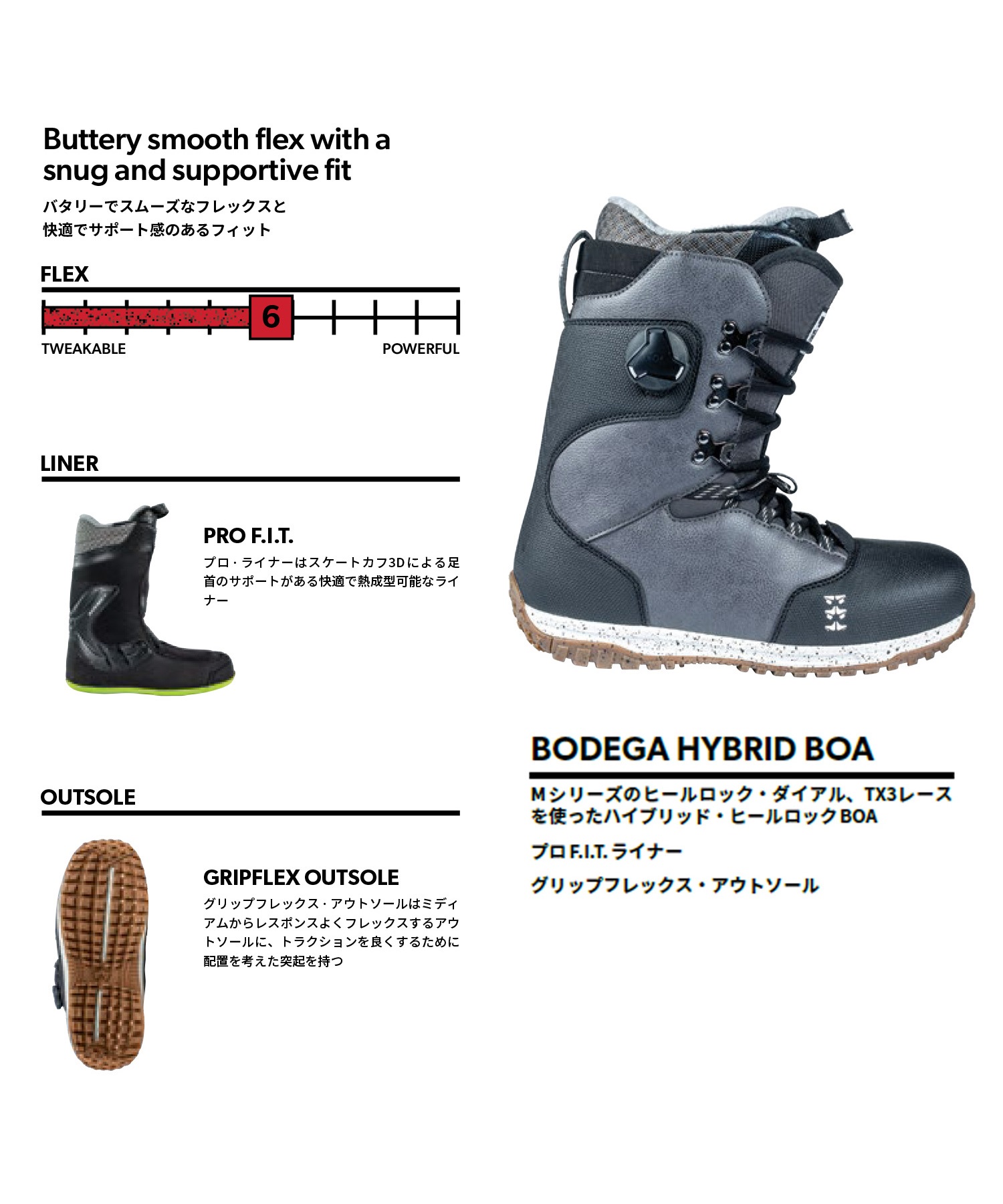 スノーボード ブーツ メンズ ROME SDS ローム BODEGA-HYBRID-BOA 23-24モデル ムラサキスポーツ KK B10(BLACK-25.0cm)