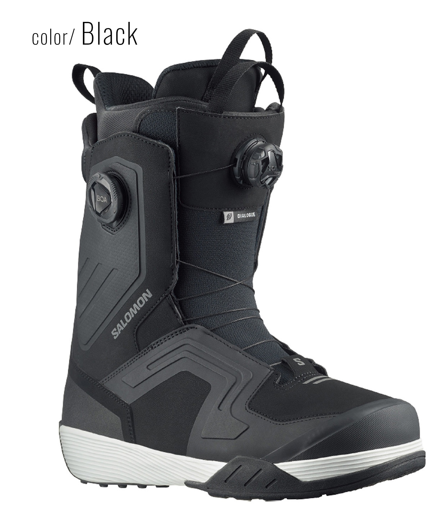 スノーボード ブーツ メンズ SALOMON サロモン DIALOGUE DUAL BOA WIDE 23-24モデル ムラサキスポーツ KK C2(Black-25.0cm)