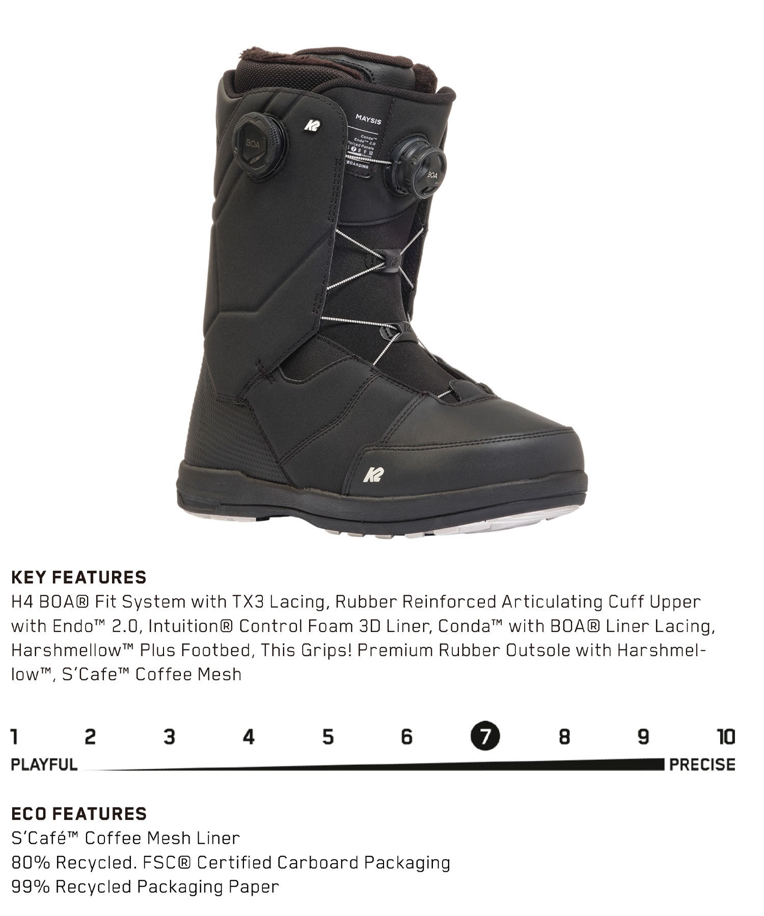 【早期購入】K2 ケーツー スノーボード ブーツ メンズ MAYSIS WIDE ムラサキスポーツ 24-25モデル LL A26(BLACK-24.0cm)