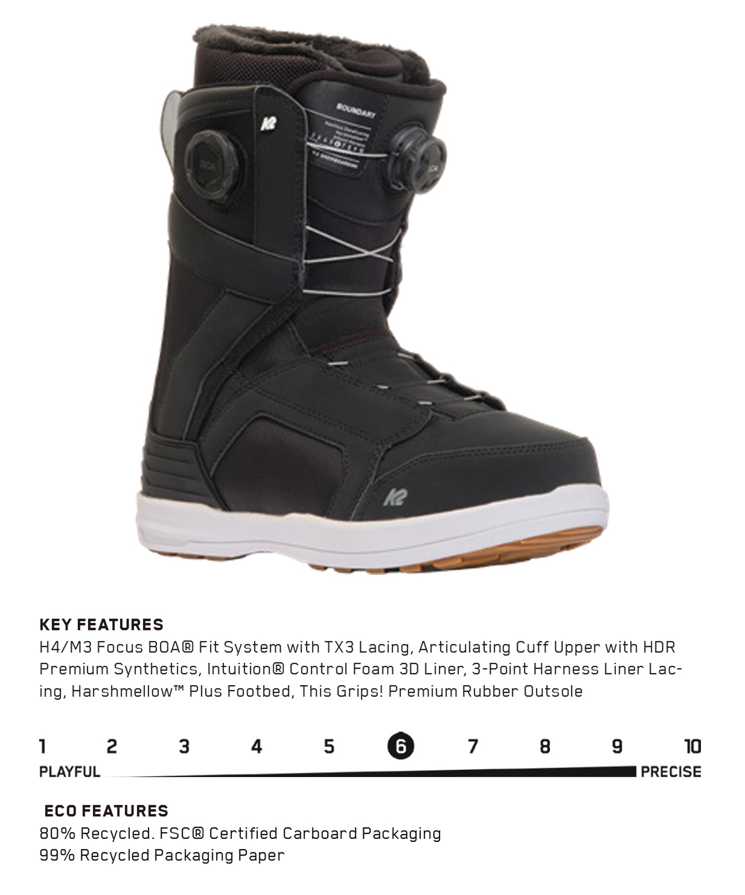 【早期購入】K2 ケーツー スノーボード ブーツ メンズ BOUNDARY ムラサキスポーツ 24-25モデル LL A26(BLACK-25.0cm)