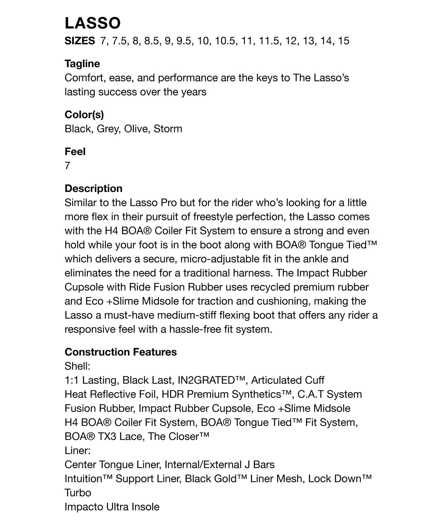 RIDE ライド スノーボード ブーツ メンズ LASSO ムラサキスポーツ 24