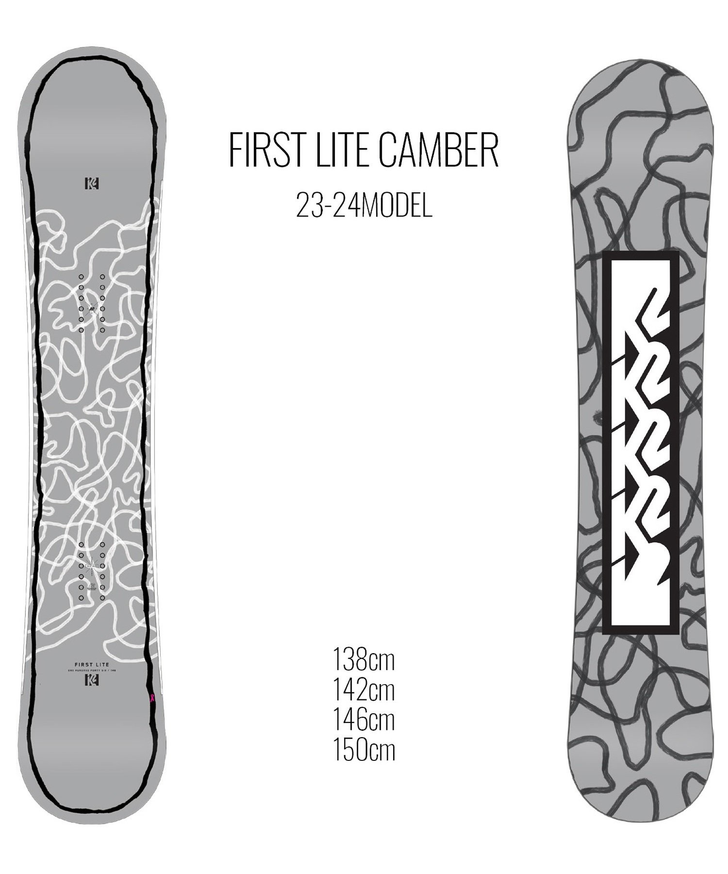 ☆スノーボード＋バインディング 2点セット K2 ケーツー FIRST LITE CAMBER NITRO ナイトロ RAMBLER 23-24モデル ムラサキスポーツ(138cm-BK-M)