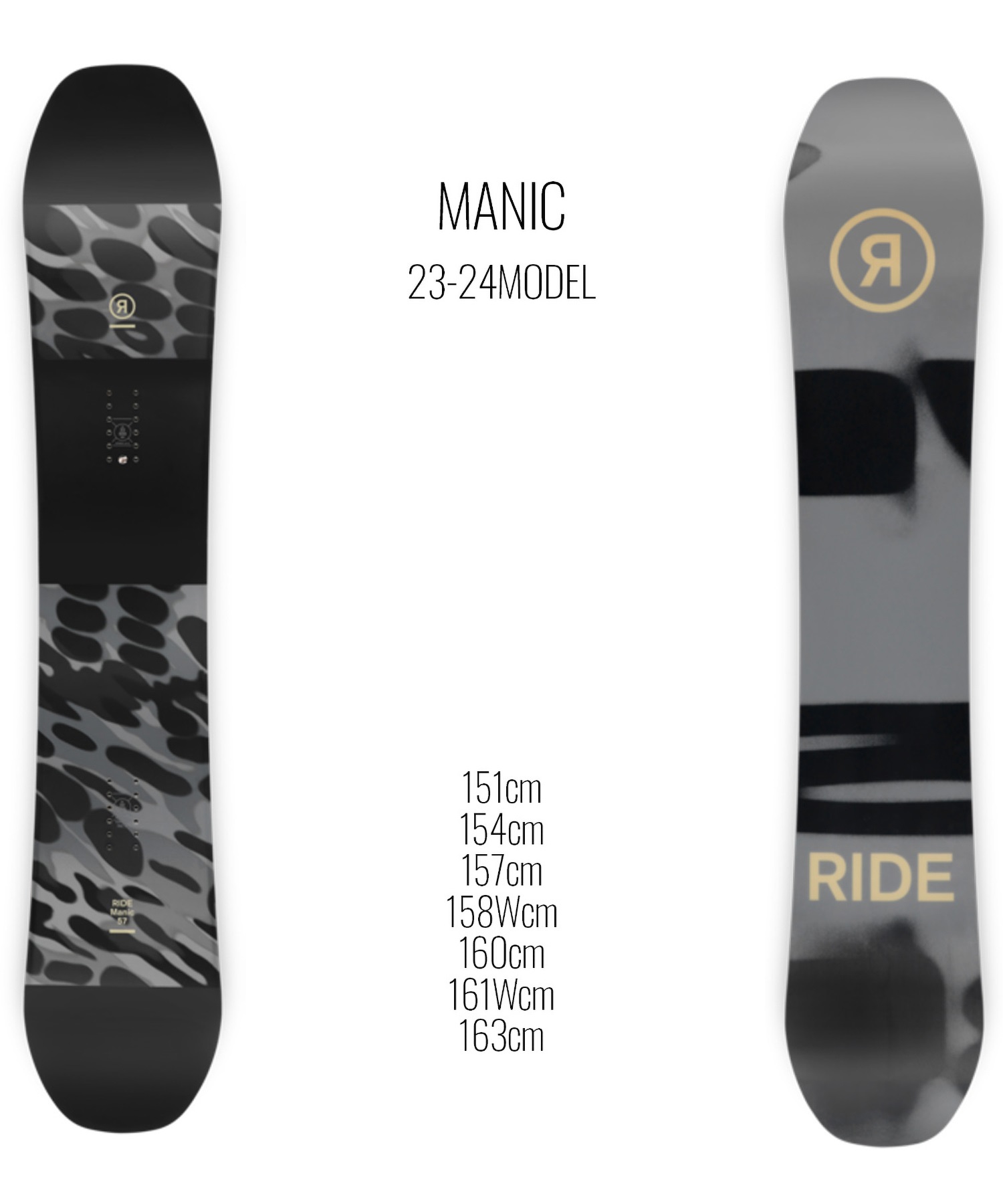 ☆スノーボード＋バインディング 2点セット RIDE ライド MANIC FLUX フラックス PR 23-24モデル ムラサキスポーツ(151cm-BLACK-S)