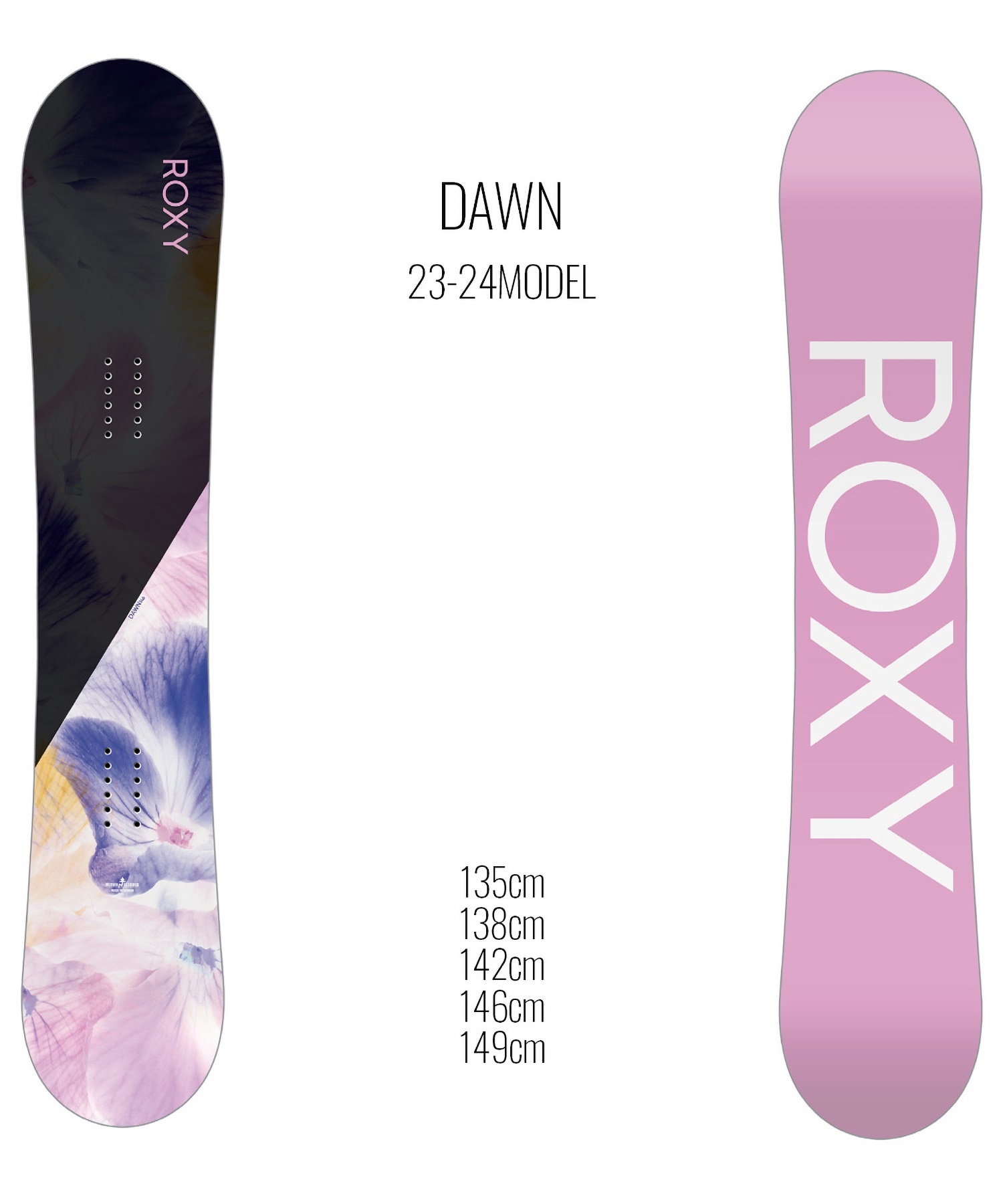 ☆スノーボード＋バインディング 2点セット ROXY ロキシー DAWN RIDE ライド R22040110 CL-2 23-24モデル ムラサキスポーツ(142cm-BLACK-M)