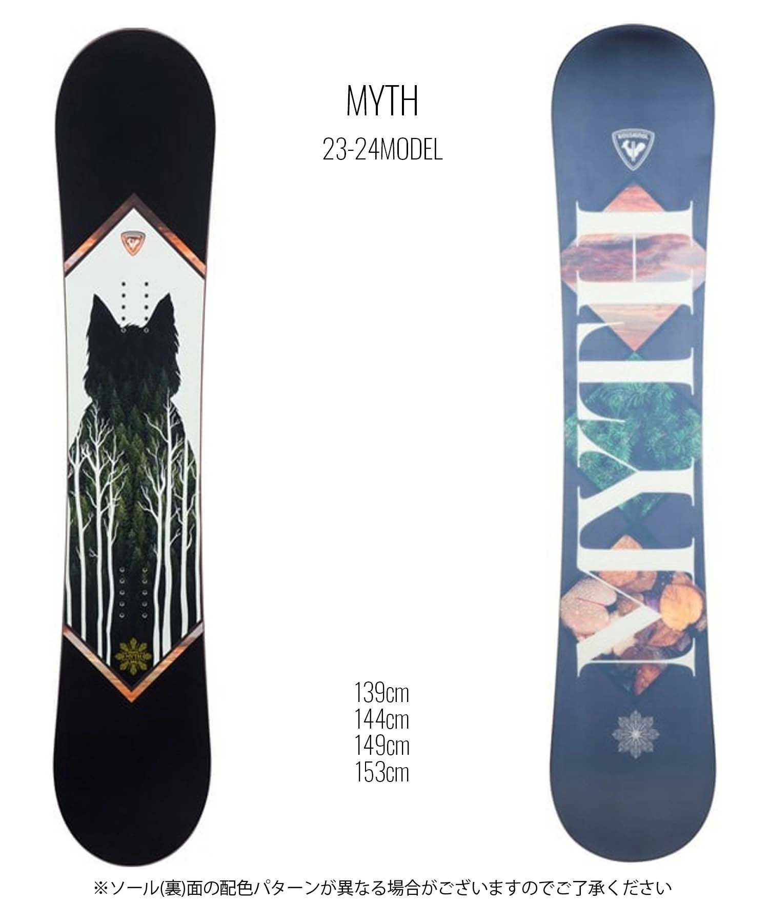 ☆スノーボード＋バインディング 2点セット ROSSIGNOL ロシニョール MYTH  FLUX フラックス PR 23-24モデル ムラサキスポーツ(149cm-BLACK-S)