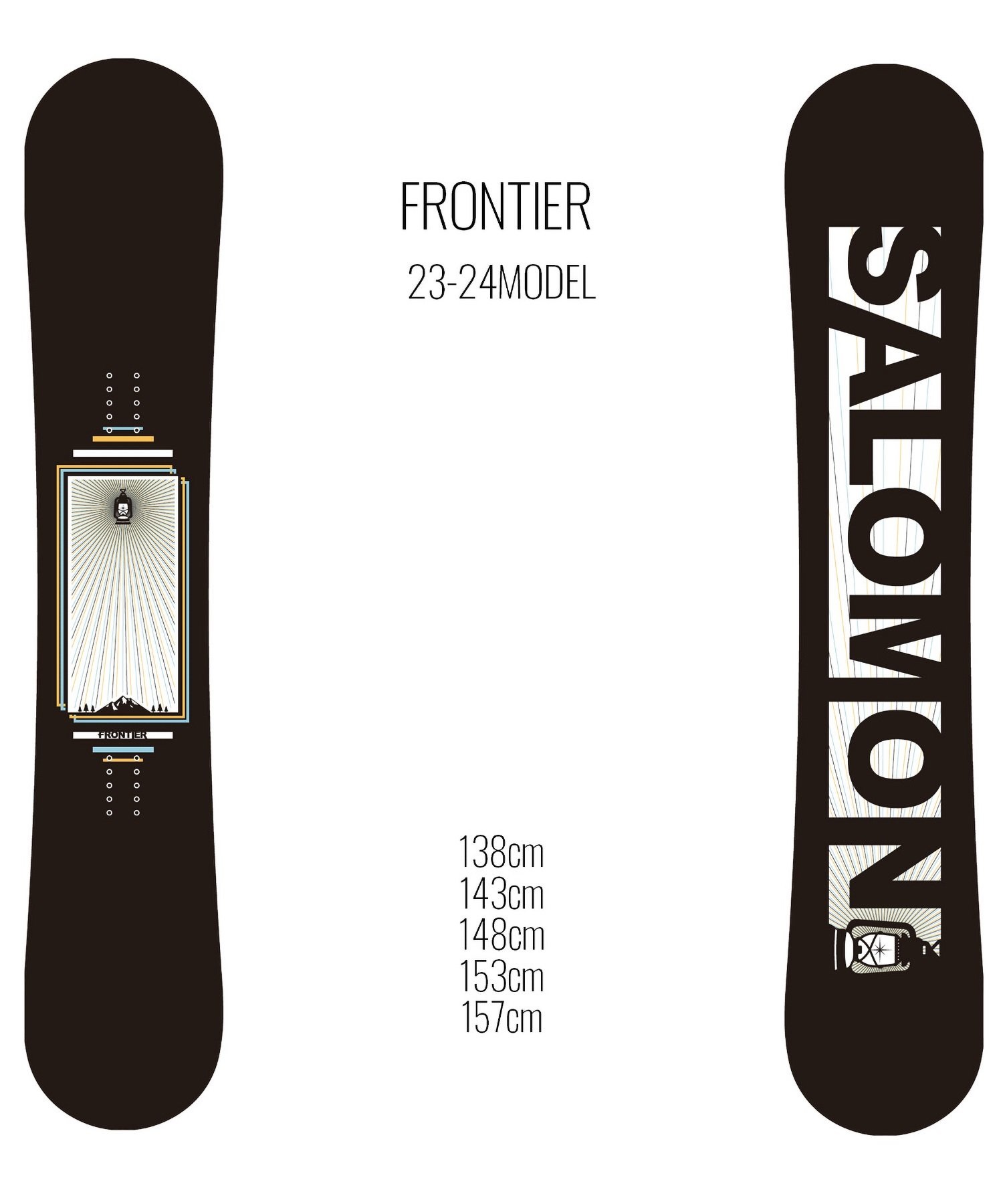 ☆スノーボード＋バインディング 2点セット SALOMON サロモン FRONTIER SALOMON サロモン RHYTHM 23-24モデル ムラサキスポーツ(157cm-White-S)