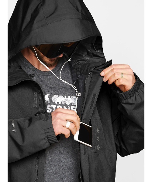 スノーボード ウェア ジャケット ゴアテックス ユニセックス VOLCOM ボルコム DUA-GORE-TEX 22-23モデル ムラサキスポーツ JJ I7(BLK-XS)