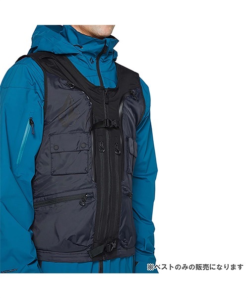 スノーボード ウェア ベスト ユニセックス VOLCOM ボルコム IGUCHI-SLACK-VEST 22-23モデル ムラサキスポーツ JJ I7(NBK-S)