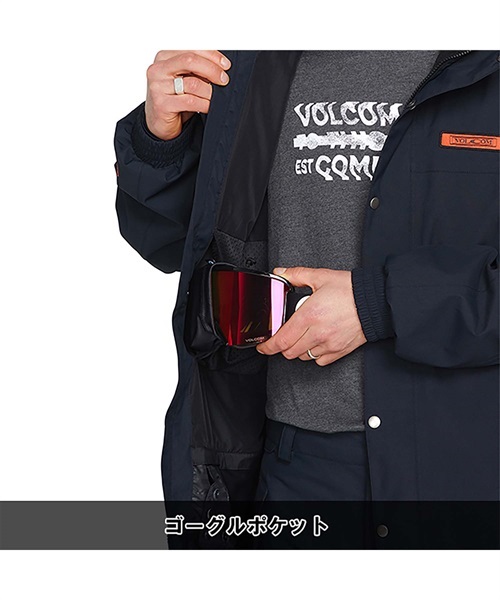 スノーボード ウェア ジャケット ゴアテックス ユニセックス VOLCOM ボルコム LONGO-GORE-TEX 22-23モデル ムラサキスポーツ JJ I7(BLK-S)