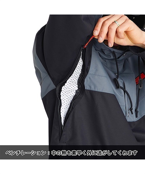 スノーボード ウェア ジャケット ユニセックス VOLCOM ボルコム LONGO-PULLOVER 22-23モデル ムラサキスポーツ JJ I7(BLK-S)