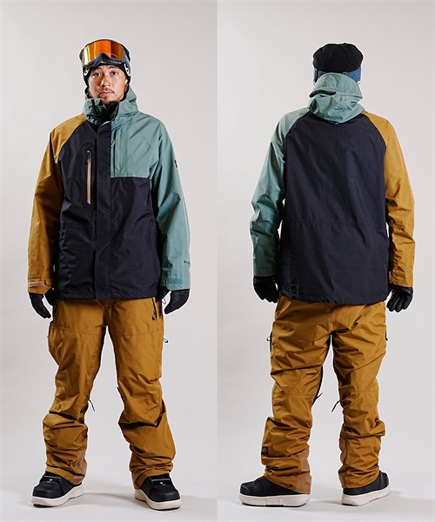 スノーボード ウェア ジャケット ユニセックス 686 シックスエイトシックス GORE-TEX CORE SHELL 23-24モデル ムラサキスポーツ KK G29(CYPRESSGREENCOLORBLOCK-S)