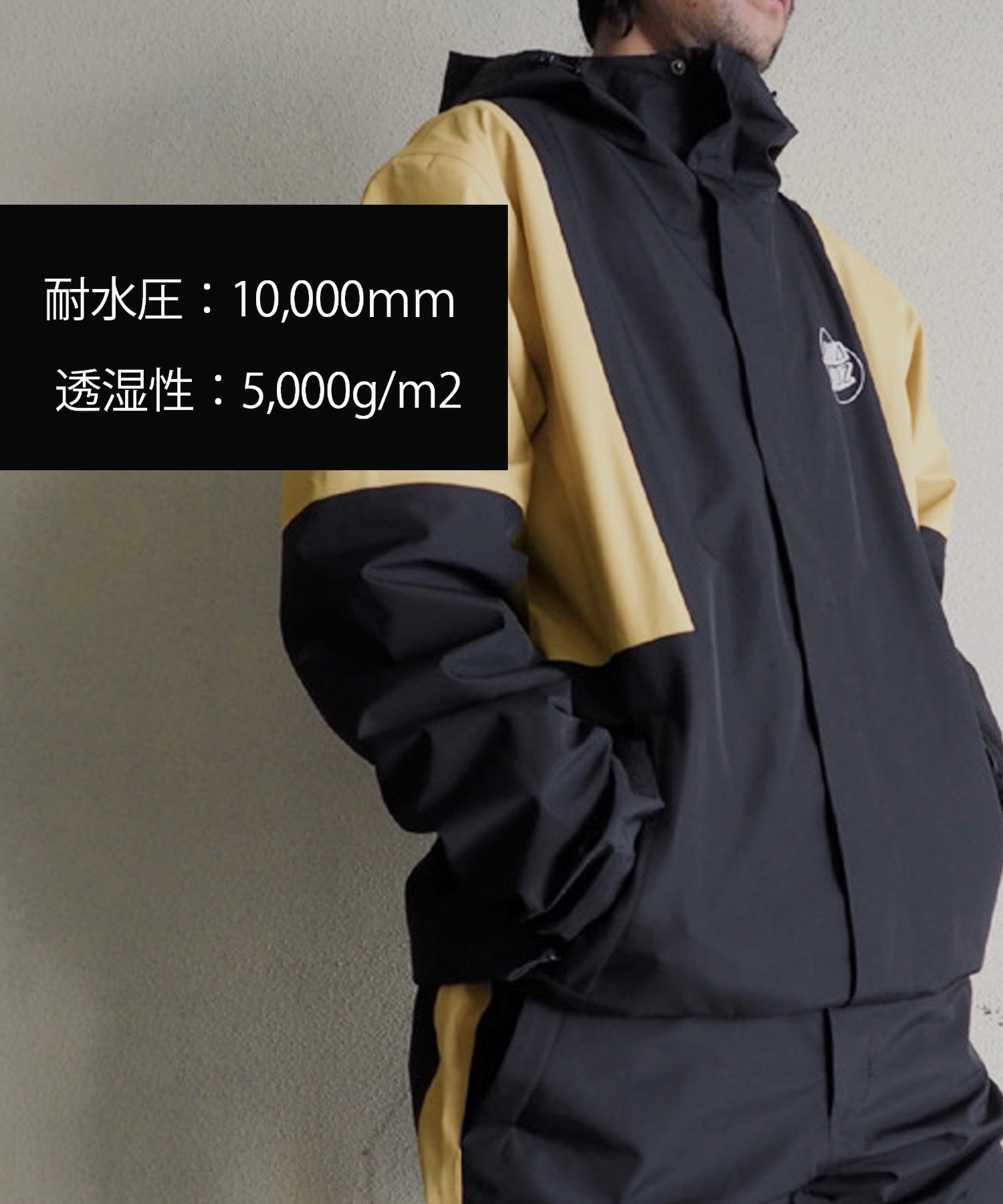 スノーボード ウェア ジャケット ユニセックス AA HARDWEAR ダブルエー ハードウェア 72123306 SC FULLZIP 23-24モデル KK C31(BLACKBEIGE-S)