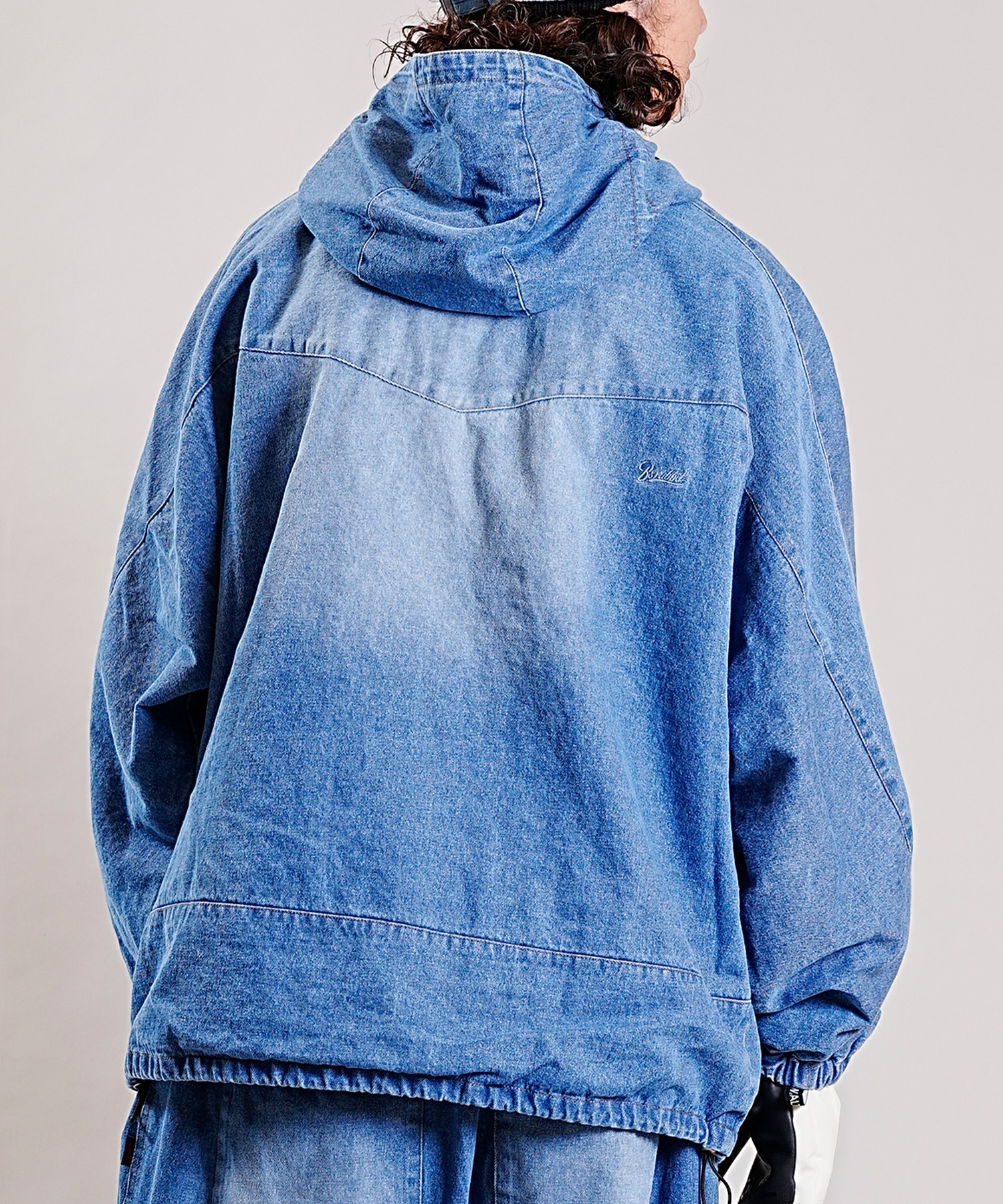 スノーボード ウェア ジャケット ユニセックス BSRABBIT ビエスラビット WAX REAL DENIM HOODED 23-24モデル KK G21(DENIM-M)