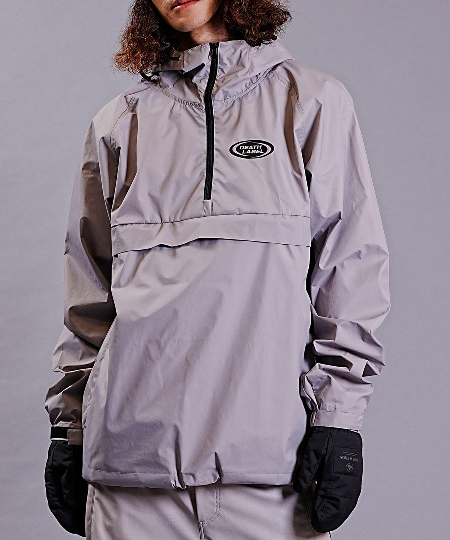 スノーボード ウェア ジャケット ユニセックス DEATHLABEL デスレーベル ANORAK JKT LOGO 23-24モデル ムラサキスポーツ KK I21(AZUKI-M)