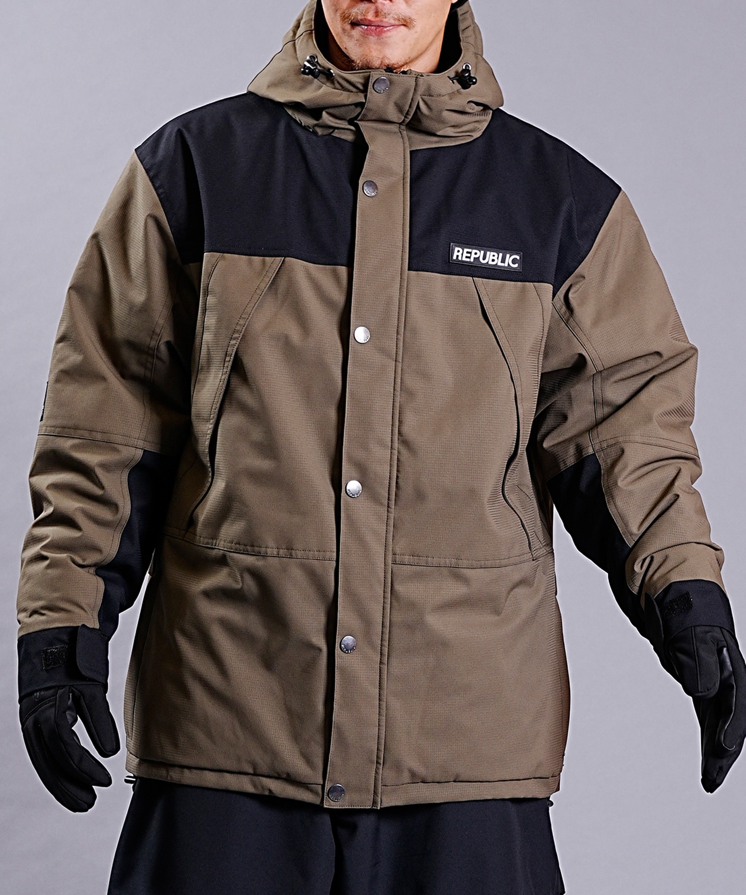 REPUBLIC リパブリック スノーボード ウェア ジャケット ユニセックス 36 CHAMBERS JACKET 23-24モデル KK H5(Brown-S)