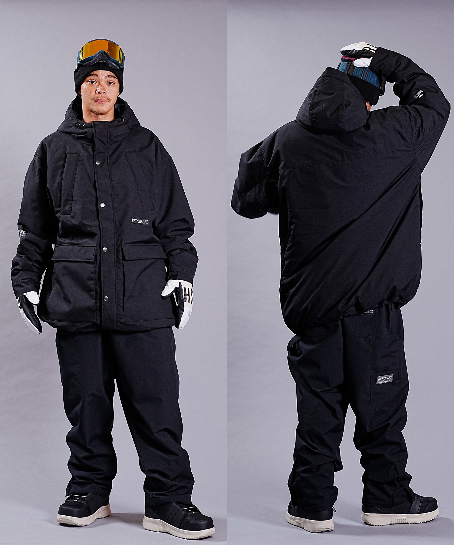 REPUBLIC リパブリック スノーボード ウェア ジャケット ユニセックス NAUGHTY MOUNTAIN PARKA 23-24モデル KK H5(Moss-S)