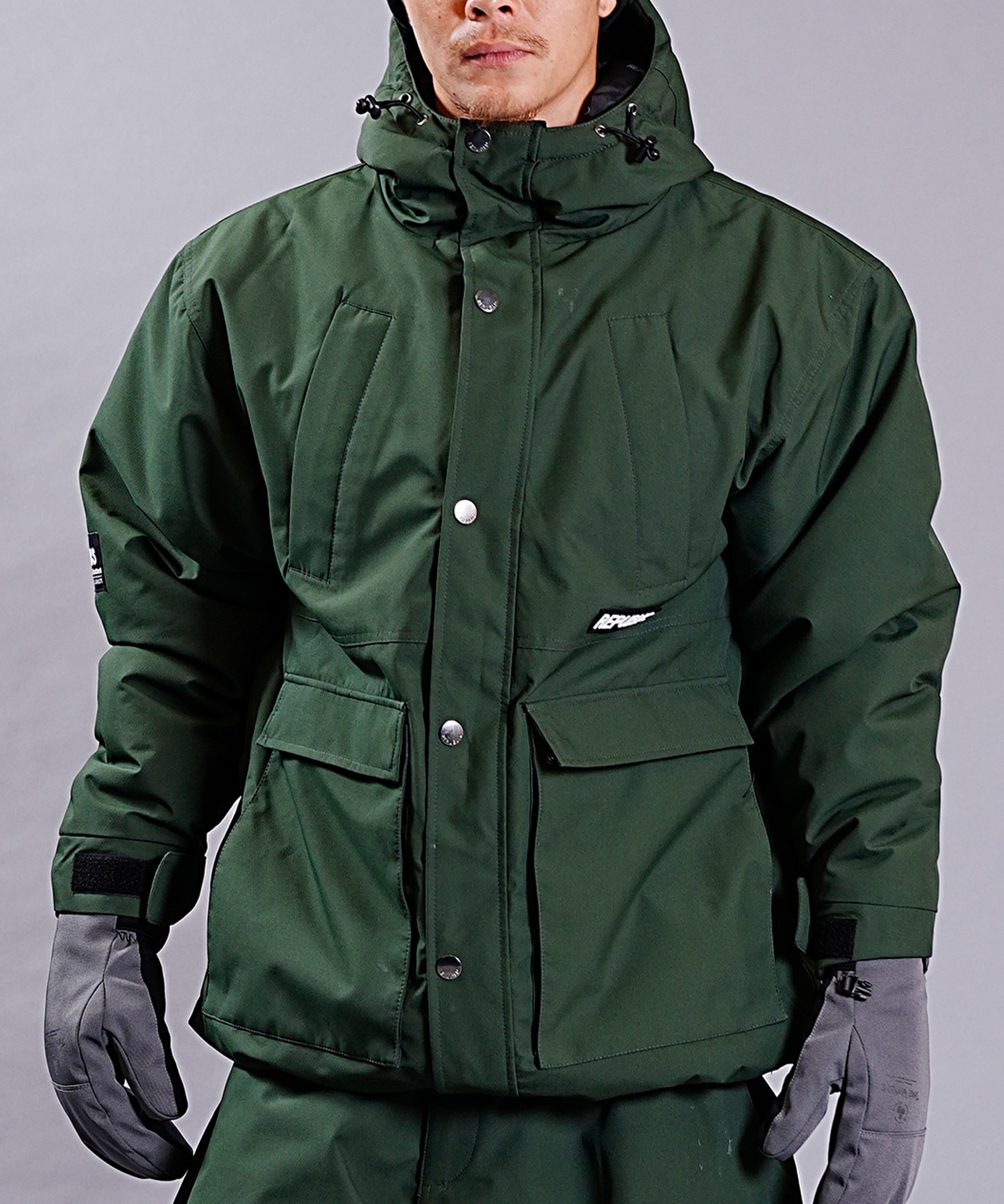 REPUBLIC リパブリック スノーボード ウェア ジャケット ユニセックス NAUGHTY MOUNTAIN PARKA 23-24モデル KK H5(Moss-S)