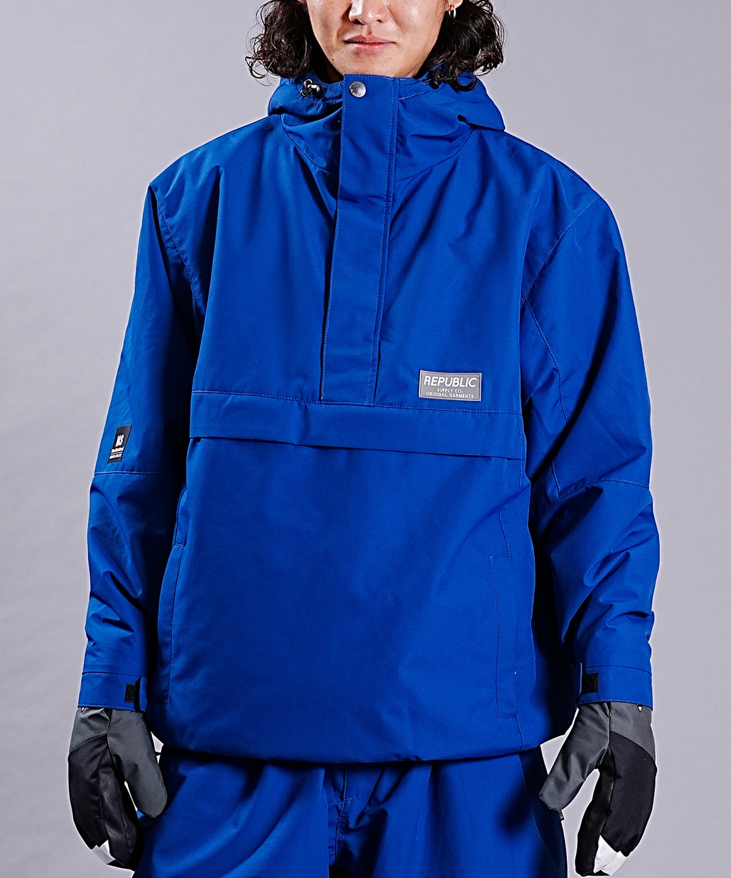 REPUBLIC リパブリック スノーボード ウェア ジャケット ユニセックス TRAIL PULLOVER JACKET 23-24モデル KK H5(Blue-S)