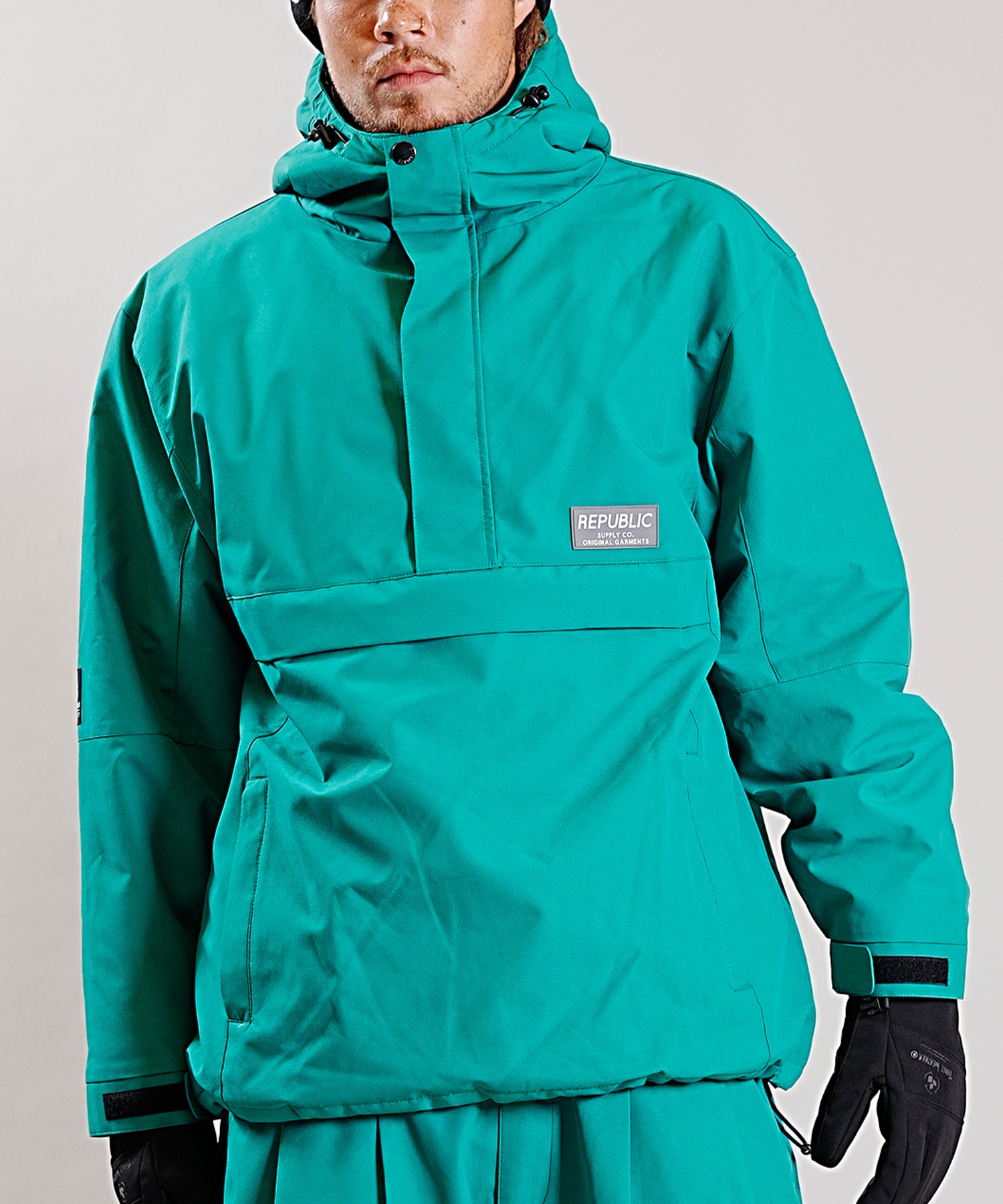 REPUBLIC リパブリック スノーボード ウェア ジャケット ユニセックス TRAIL PULLOVER JACKET 23-24モデル KK H5(Blue-S)