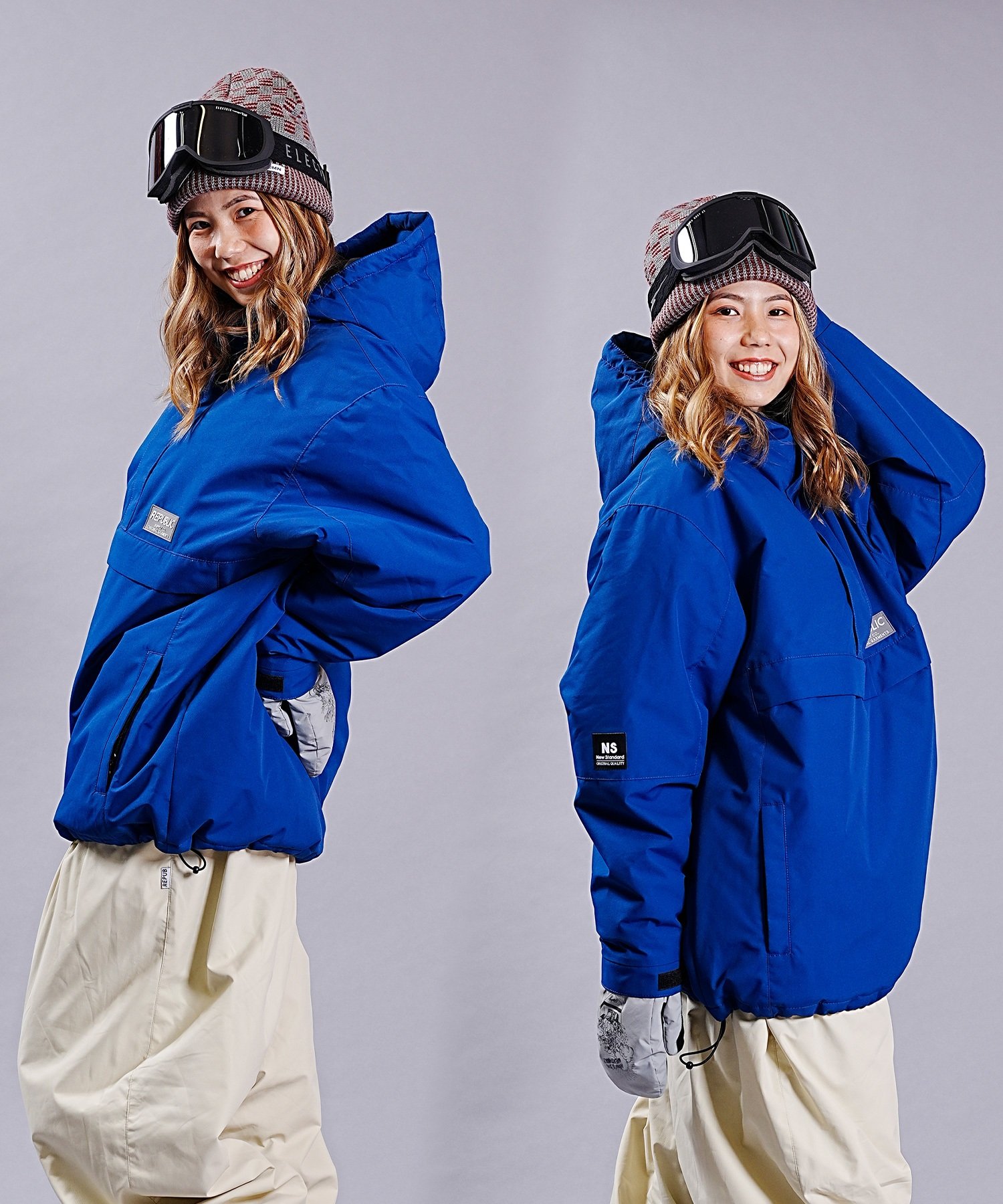 REPUBLIC リパブリック スノーボード ウェア ジャケット ユニセックス TRAIL PULLOVER JACKET 23-24モデル KK H5(Blue-S)