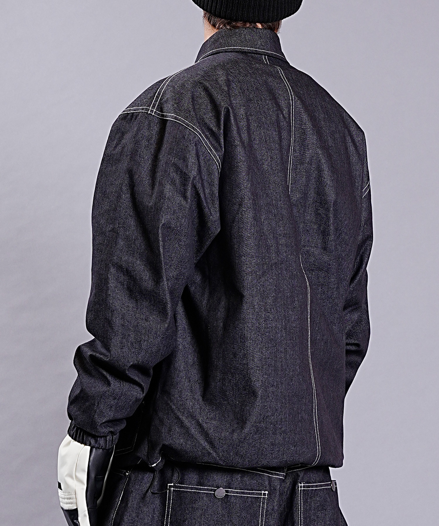 REPUBLIC リパブリック スノーボード ウェア ジャケット ユニセックス HUNTAING DENIM COAT JACKET 23-24モデル KK H5(Black-S)