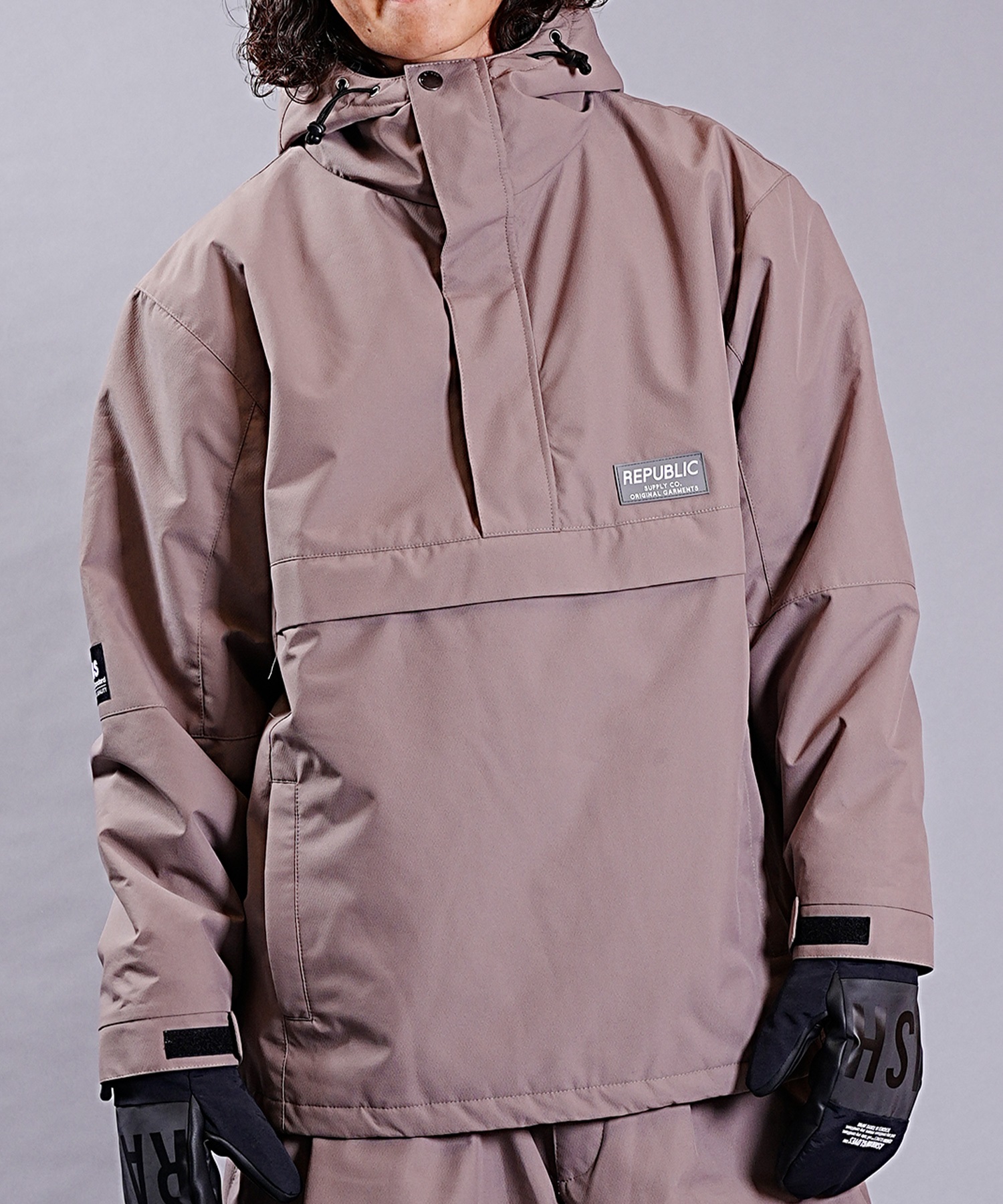 REPUBLIC リパブリック スノーボード ウェア ジャケット ユニセックス TRAIL PULLOVER JACKET 23-24モデル KK H5(Mocha-S)